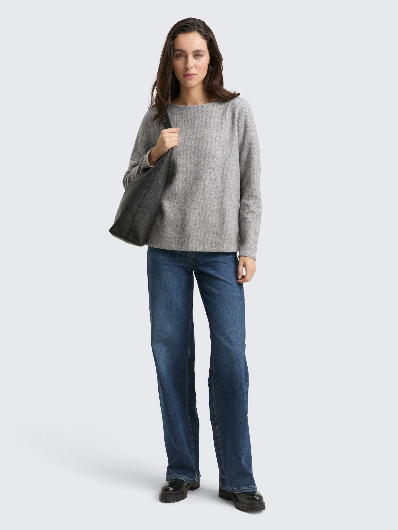 TOM TAILOR Sweatshirt Strick & Sweatshirts Soft-Touch Sweatshirt mit Knopf-Details