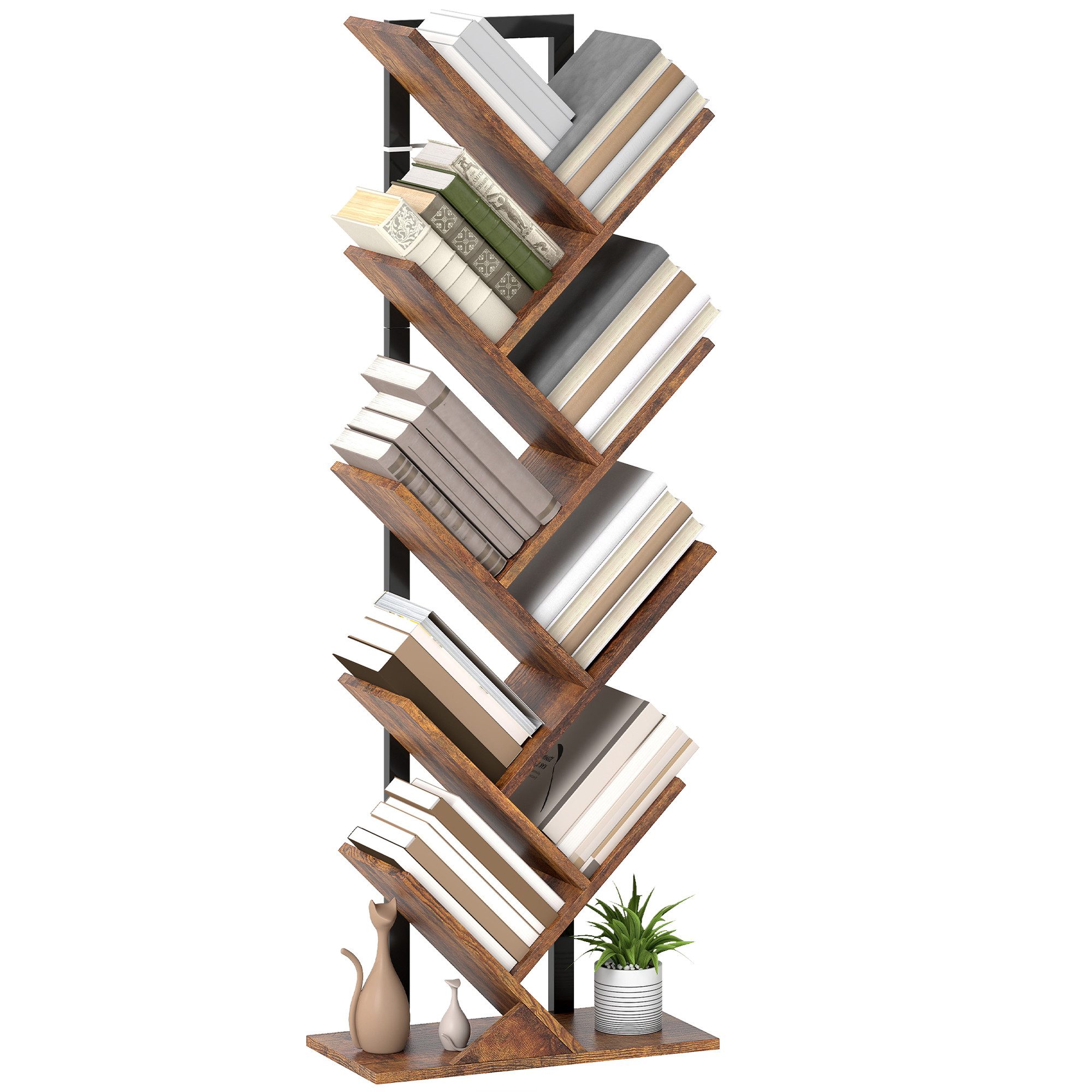 HOMCOM Bücherregal mit 9 Ebenen, im günstig online kaufen