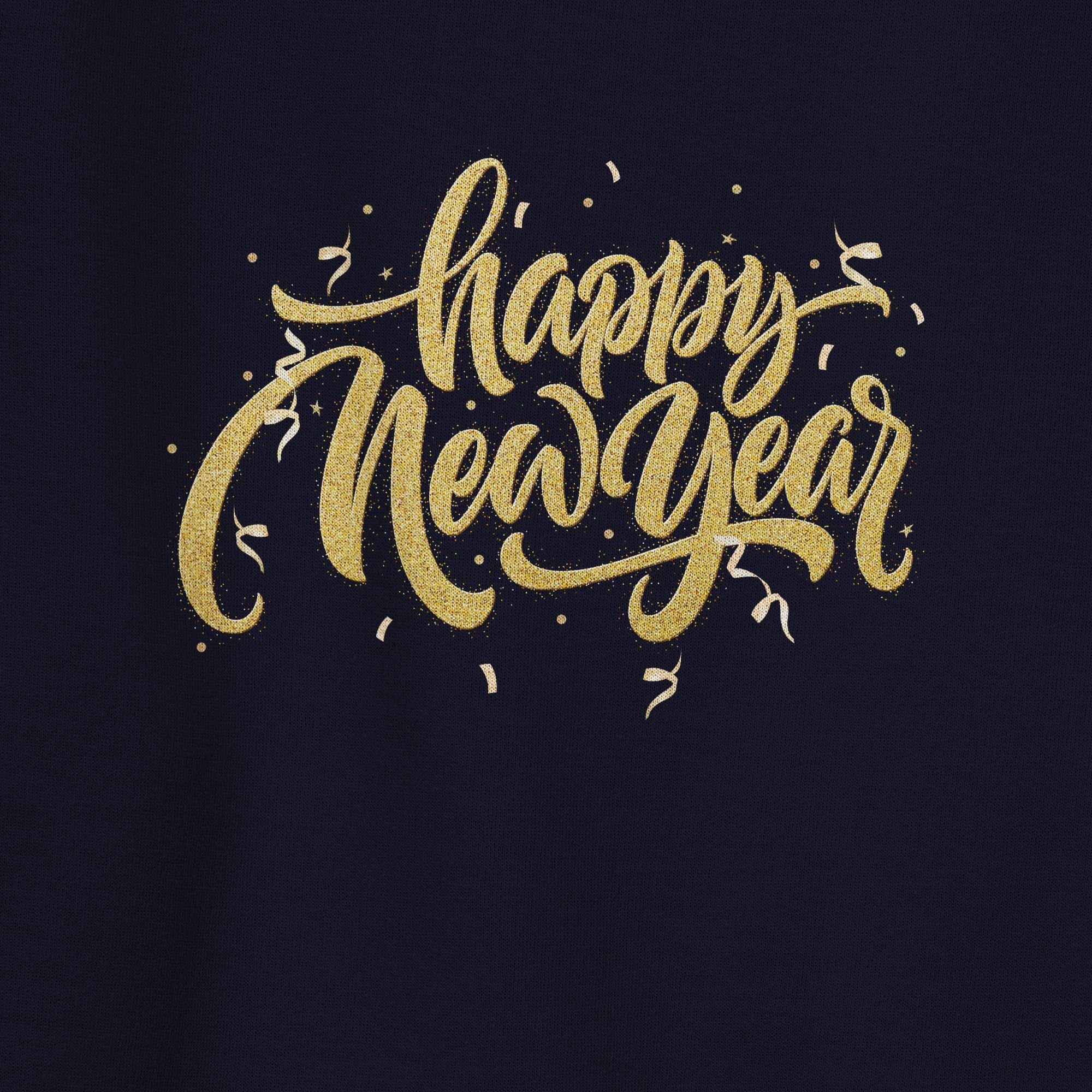 Sweatshirt Shirtracer Happy Silvester Year New (1-tlg) Dunkelblau Erwachsene 2