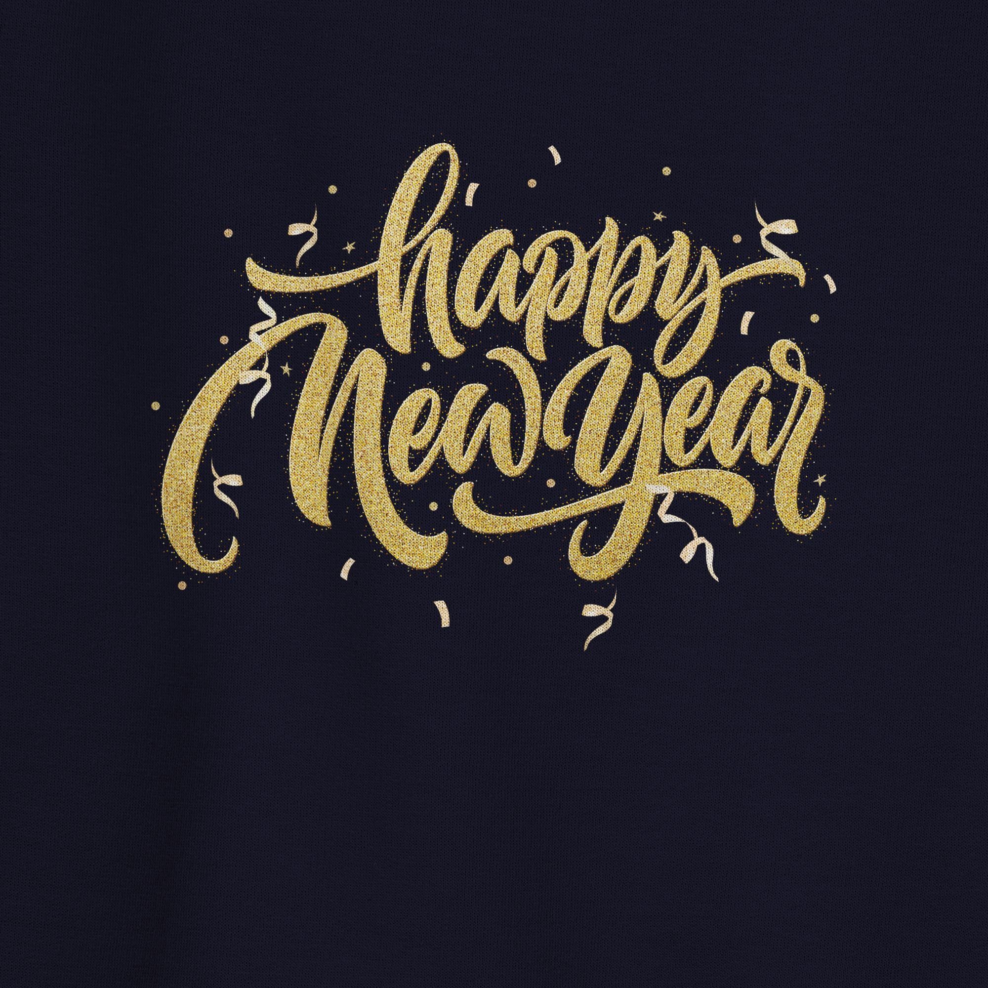 Shirtracer Sweatshirt Happy New Year I Frohes Neues Jahr I Silvester I Jahreswechsel (1-tlg) Silvester Erwachsene