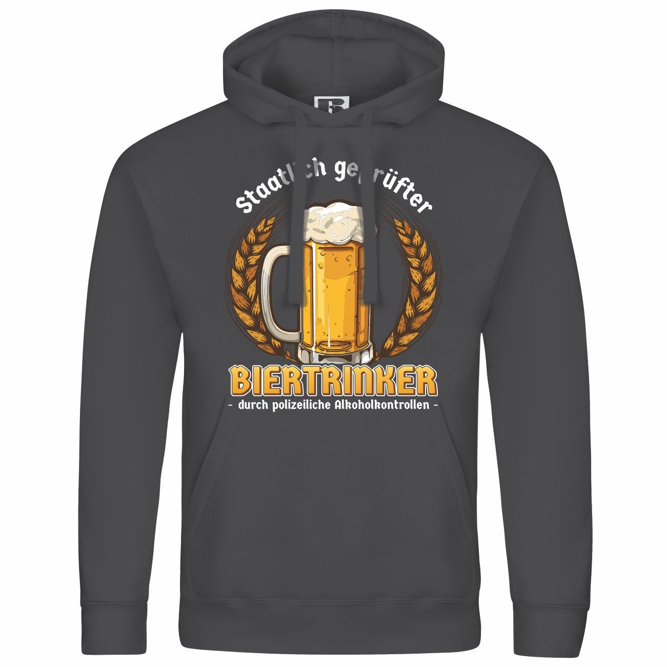 Kapuzenpullover Herren Kapuzenpullover Staatlich geprüfter Biertrinker