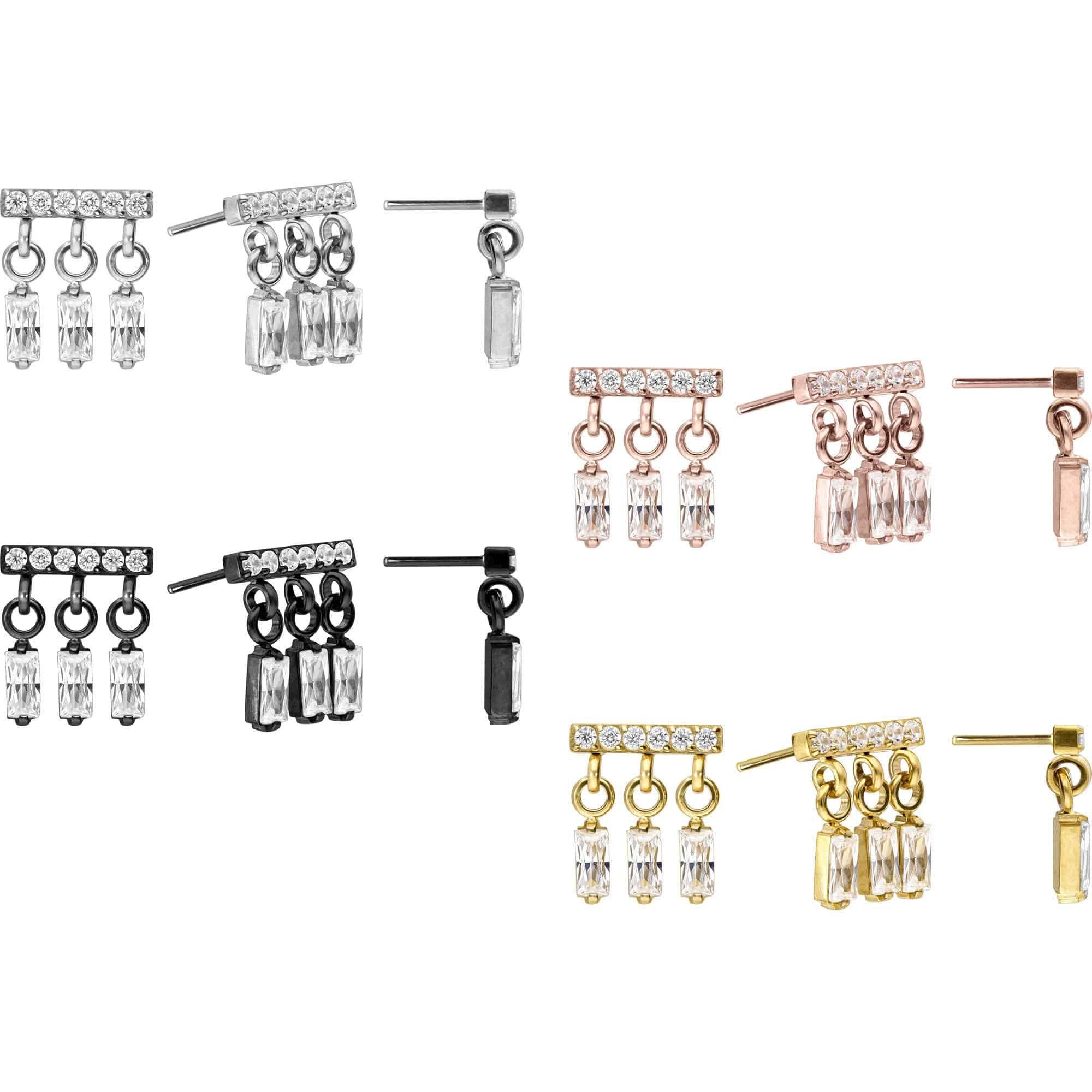 PIERCINGLINE Piercing-Set Titan Aufsatz mit Push Pin WINDSPIEL (Push Pins, 1-tlg)