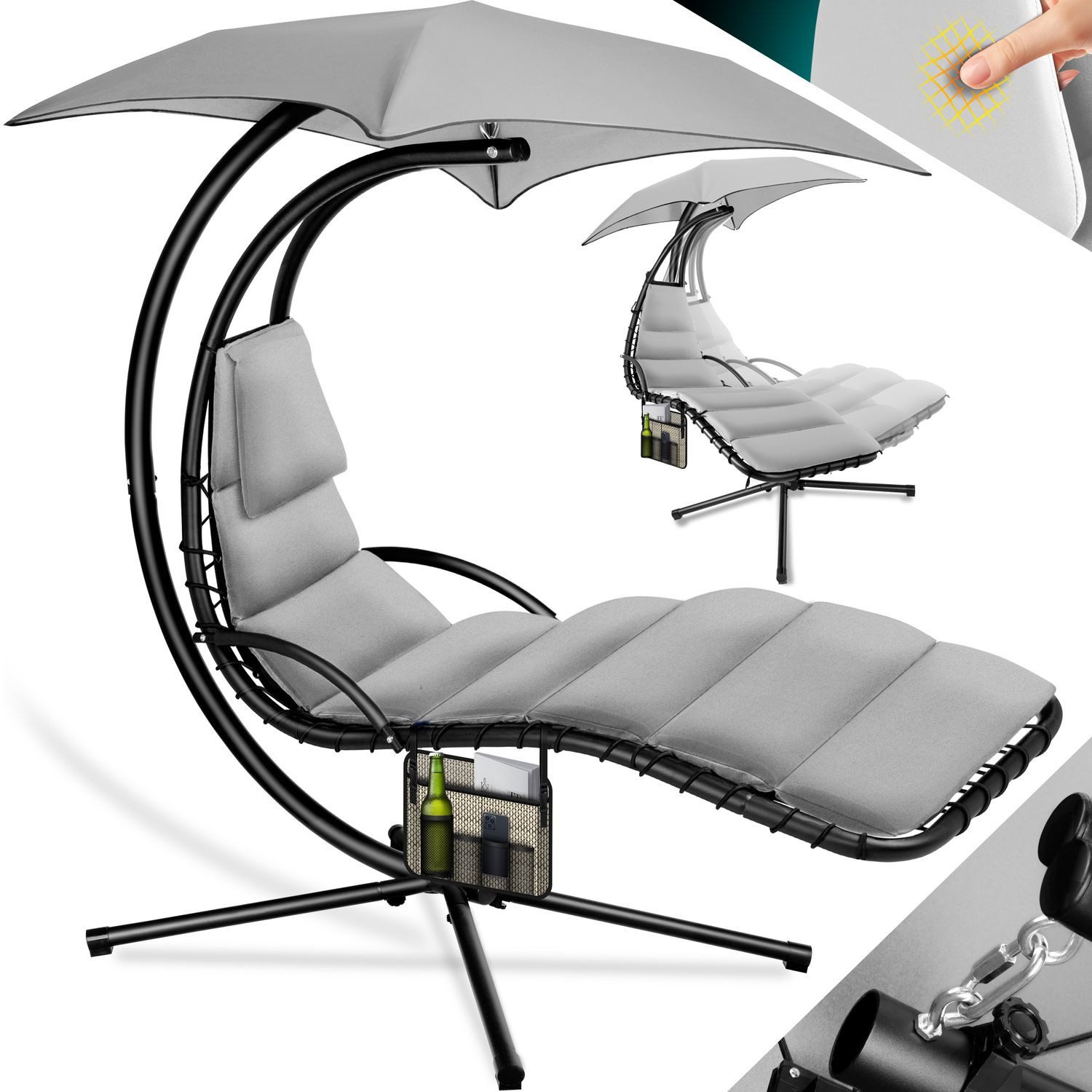 KESSER Gartenliege, Schwebeliege mit Sonnenschirm, Hängeliege günstig online kaufen