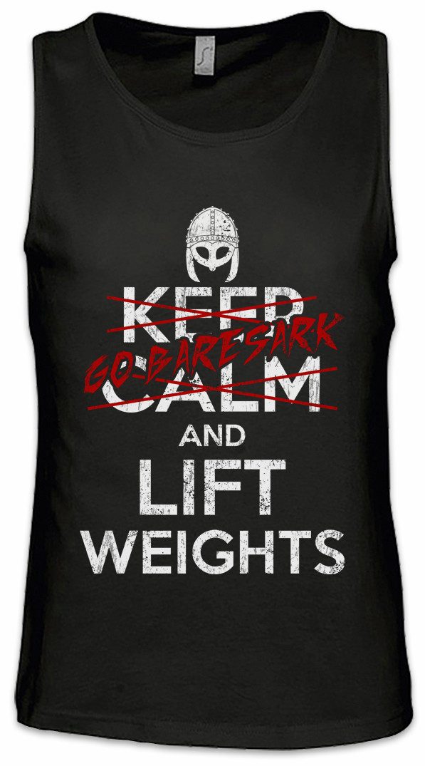 Tanktop Go Baresark And Lift Weights Ärmelloses T-Shirt Wikinger Gym Fitness