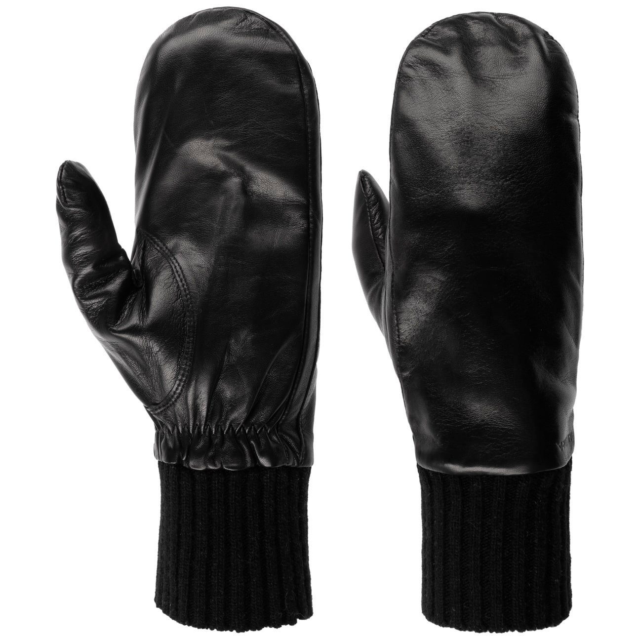 Hestra Lederhandschuhe Lederhandschuhe mit Futter schwarz