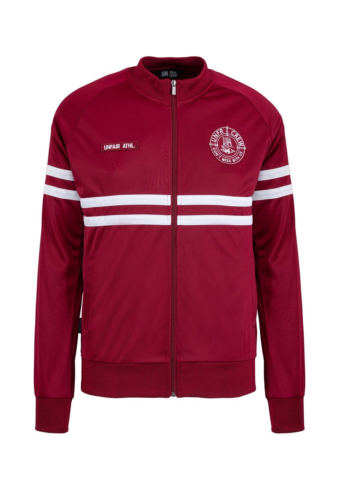 Unfair Athletics Trainingsjacke Unfair Athletics Herren Zipper DMWU TRACKTOP Burgundy White