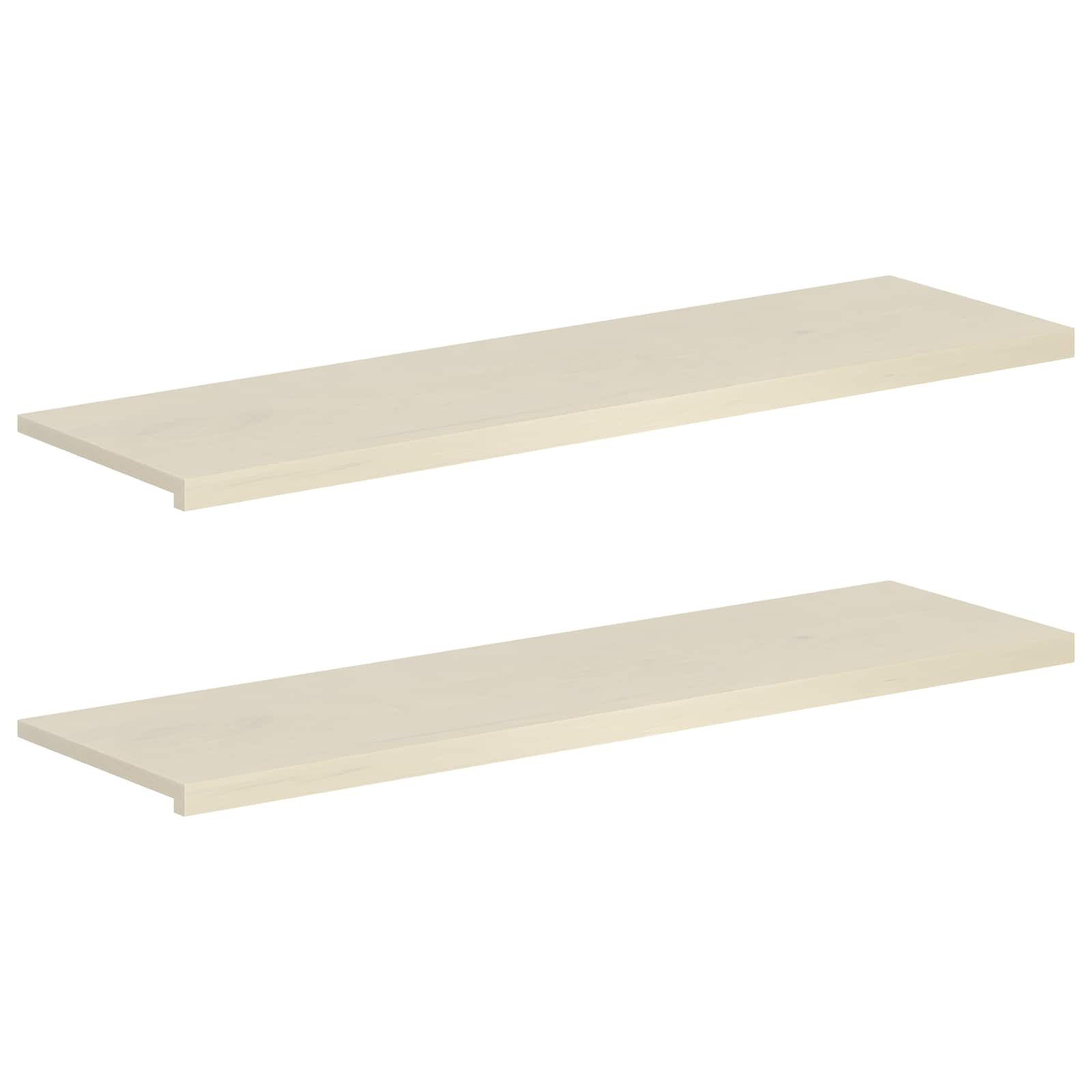 vidaXL Fensterbank 140 x 40 x 2 cm Fensterbänke 2 stk Weiß 140x40x2 cm Massivholz Eiche