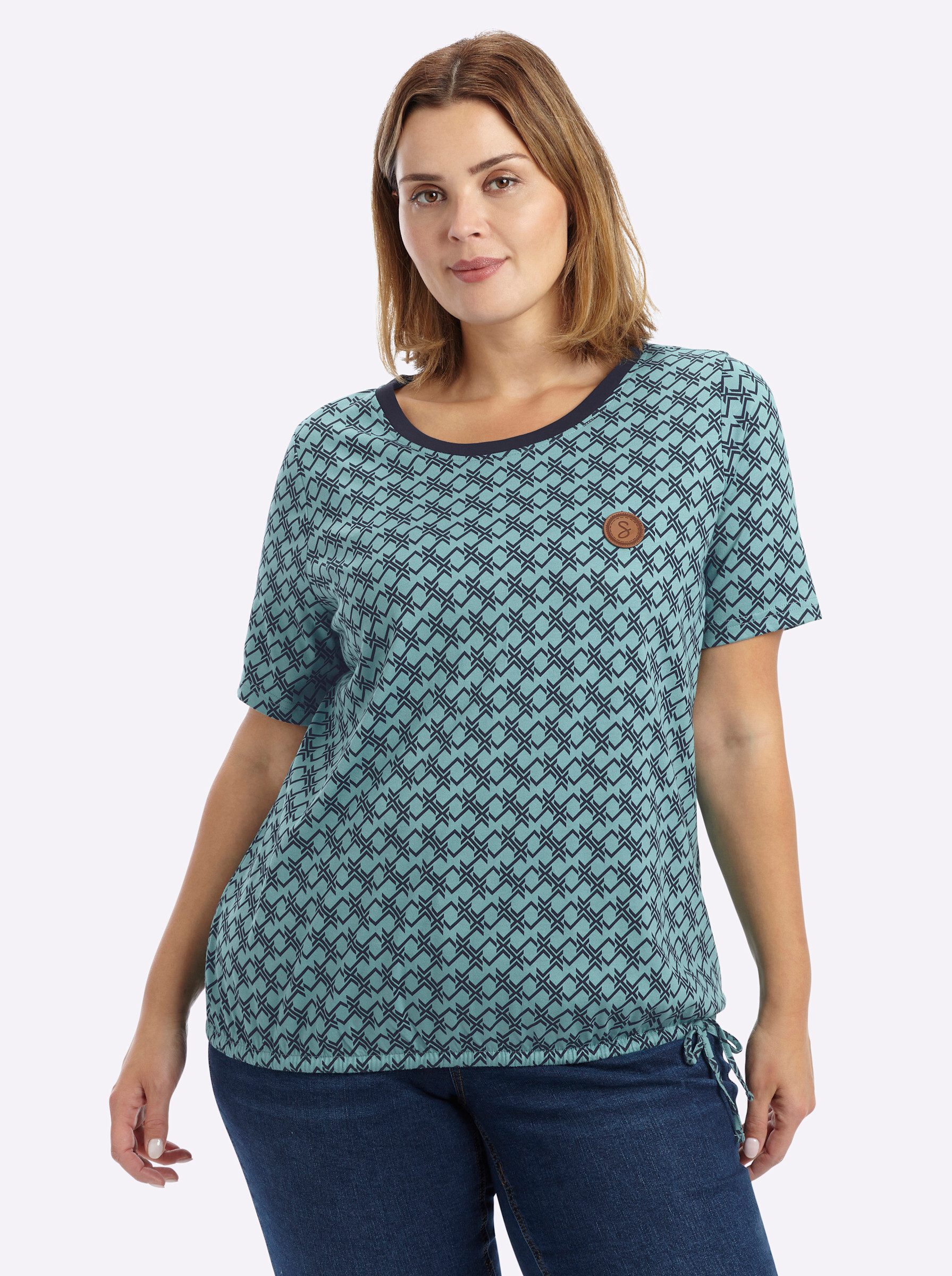 Sheego T-Shirt Halbarmshirt Kurzarm