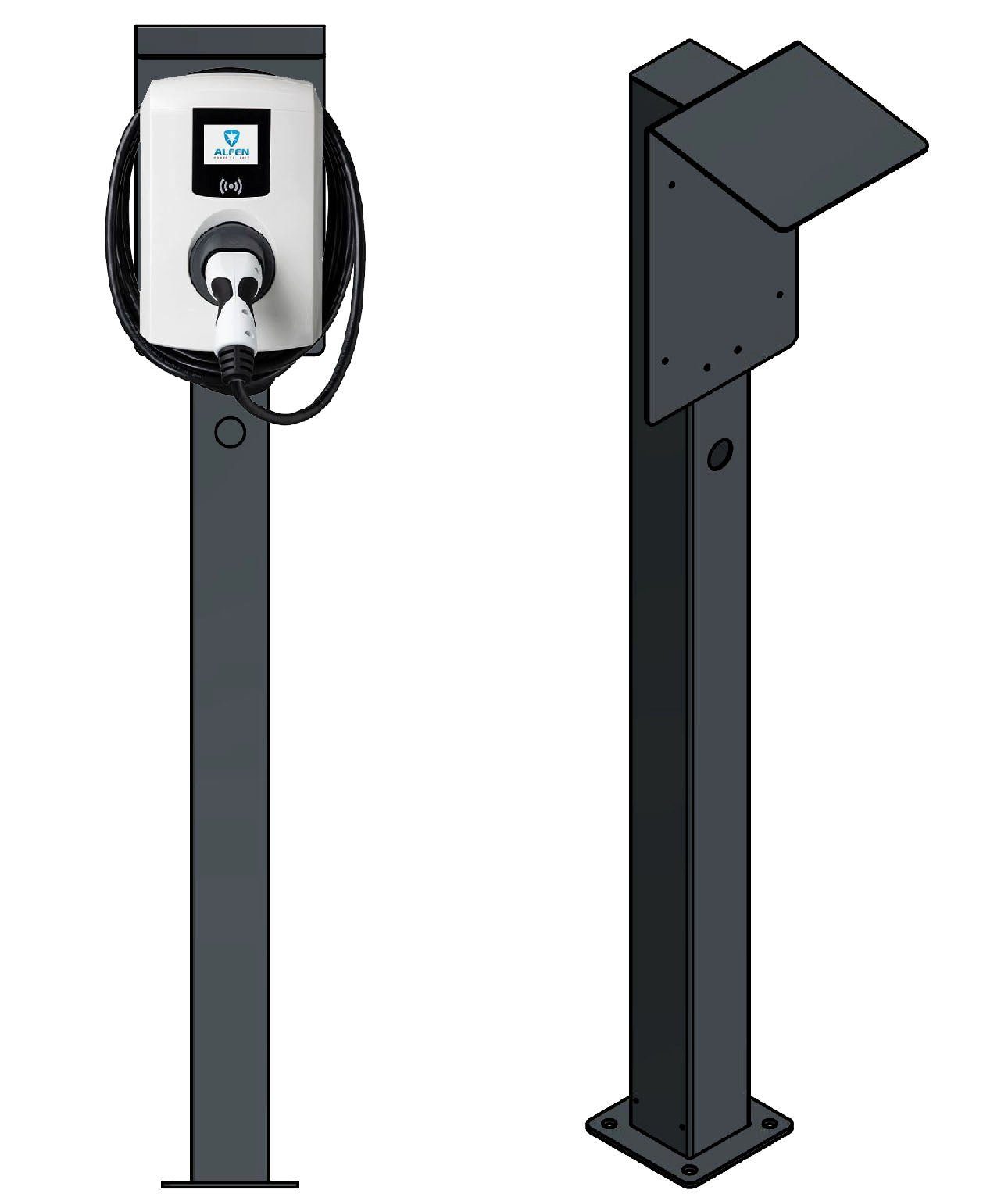 DIE-LADESÄULE.DE Ladesäule passend für Alfen Eve Single oder Double Pro Wallbox... Elektroauto-Ladestation-Halterung, (2, 2-tlg., 100% Hergestellt in Deutschland, 100% Hergestellt in Deutschland)