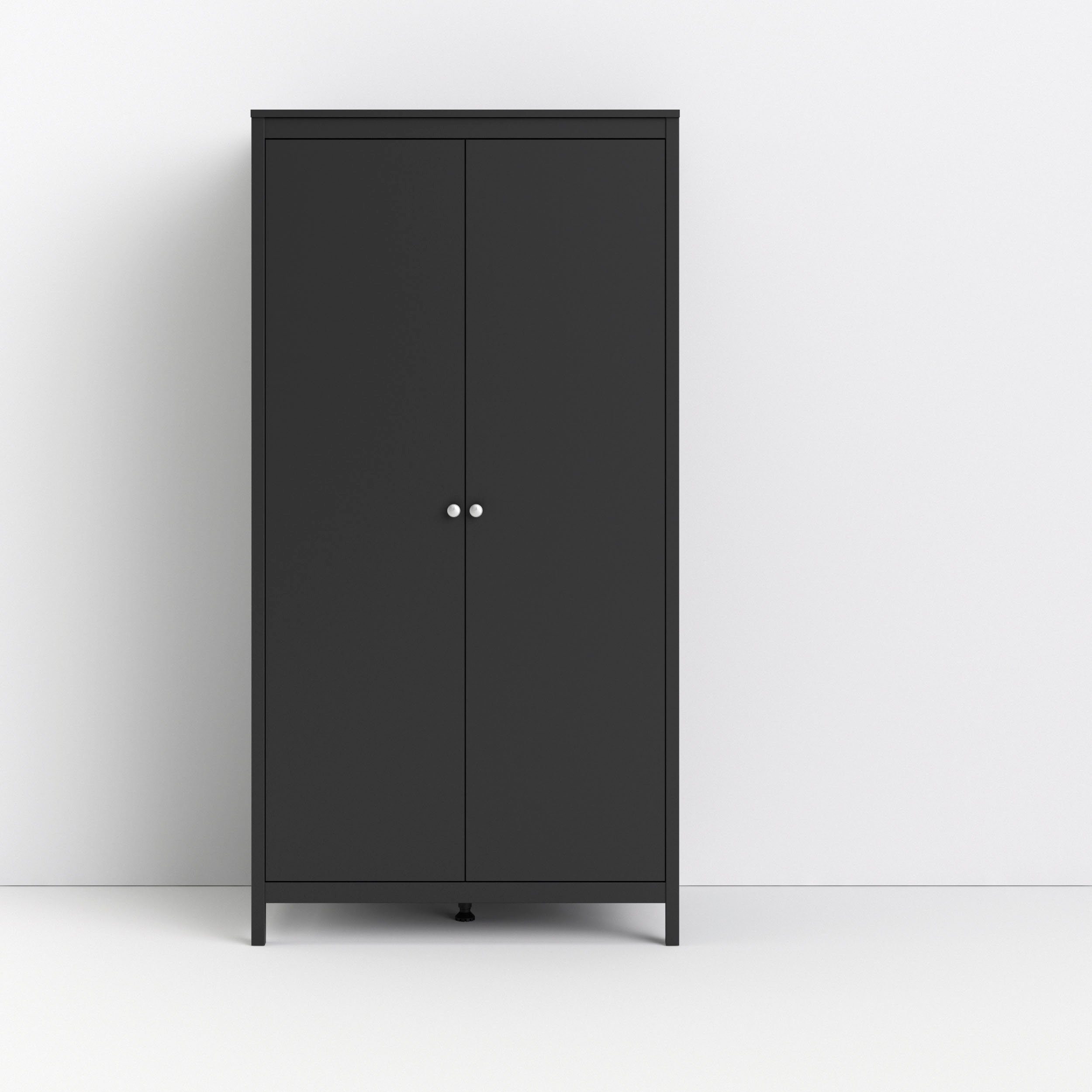 Home affaire Kleiderschrank Madrid, Drehtürenschrank, Aufbewahrung Kasten Schrank Stauraum 2türiger Schrank mit 5 Полки und Kleiderstange, Breite 102 cm