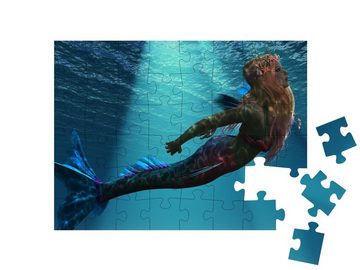 puzzleYOU Puzzle Zauberhafte Fantasy-Meerjungfrau, 48 Puzzleteile, puzzleYOU-Kollektionen Meerjungfrau