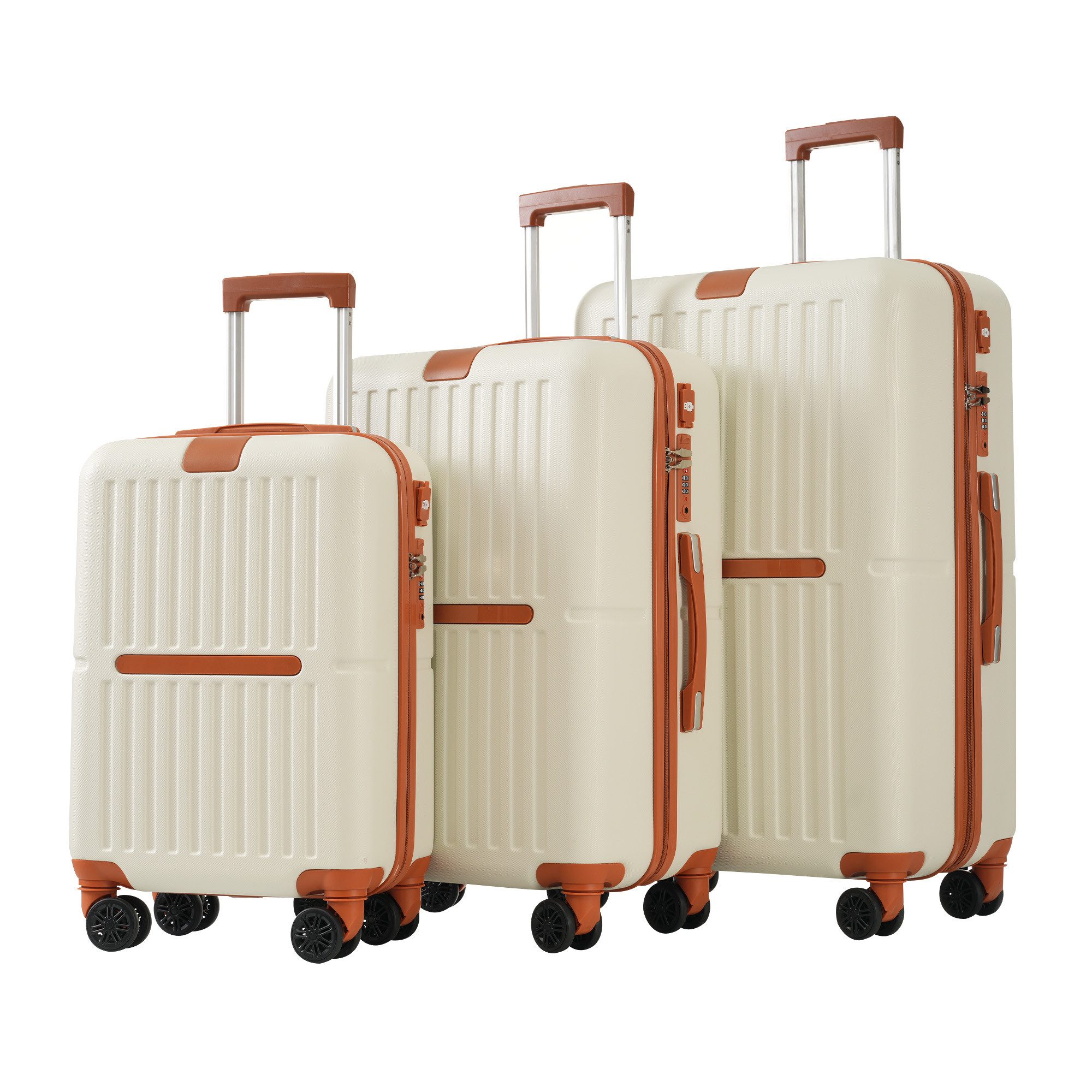 MODFU Trolleyset Hartschalenkoffer-Set, Hartschalen-Trolley, 4 Rollen, günstig online kaufen