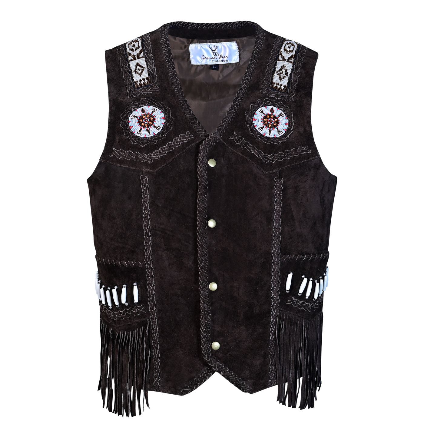 German Wear Reitweste GW951-Weste Western Lederweste günstig online kaufen