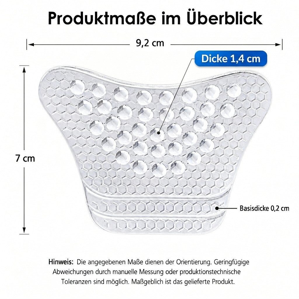 COOL-i ® Einlegesohlen Fußgewölbe Pads 2 Paar, Gel Arch Support Einlagen mit 2 Höhen, selbstklebend & zuschneidbar – Bild 2 von 5
