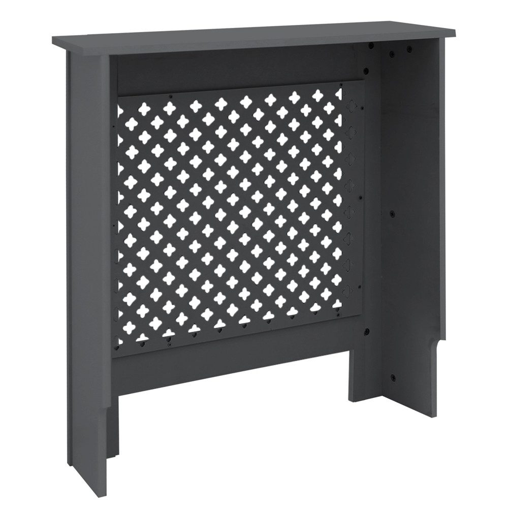 ML-DESIGN Heizungsverkleidung Heizkörperabdeckung aus Holz Heizkörperverkleidung für die Heizung, Zubehör für Heizkörper, Heizungsabdeckung Wabenmuster 78x19x82 cm Anthrazit aus MDF