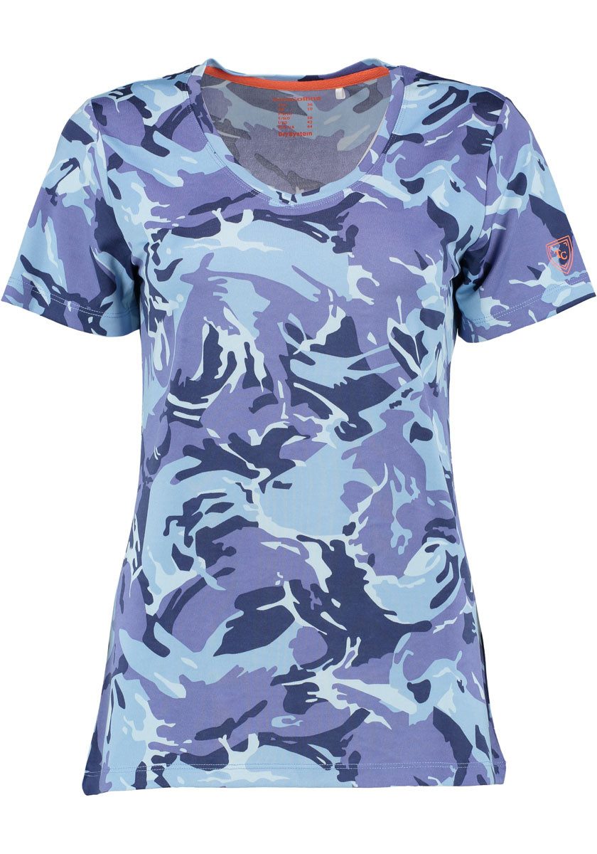 Tom Collins T-Shirt Triku Kurzarmshirt mit Allover-Camouflage-Druck