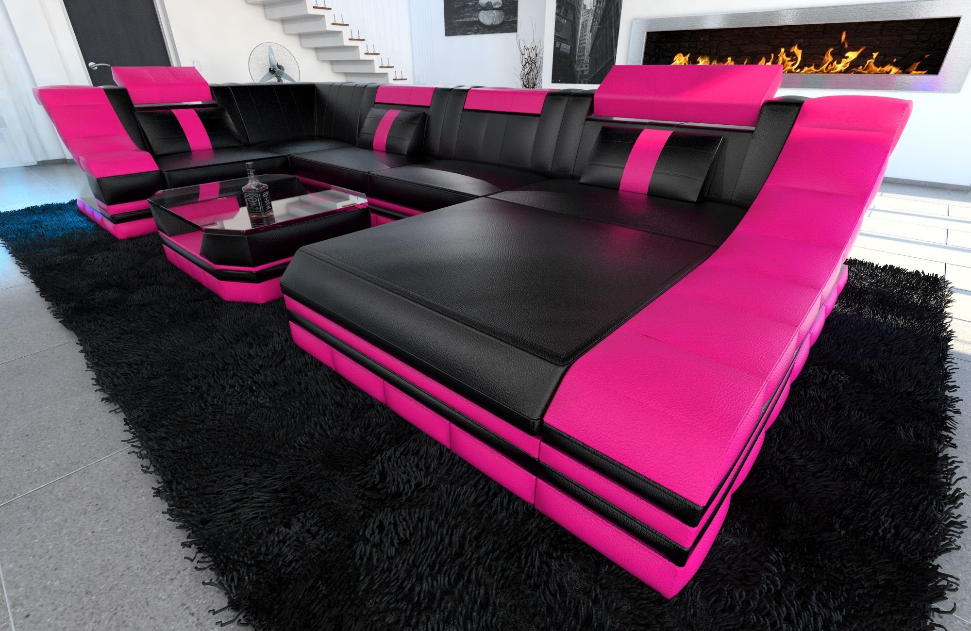 Sofa Dreams Wohnlandschaft Ledersofa Ledercouch Turino günstig online kaufen