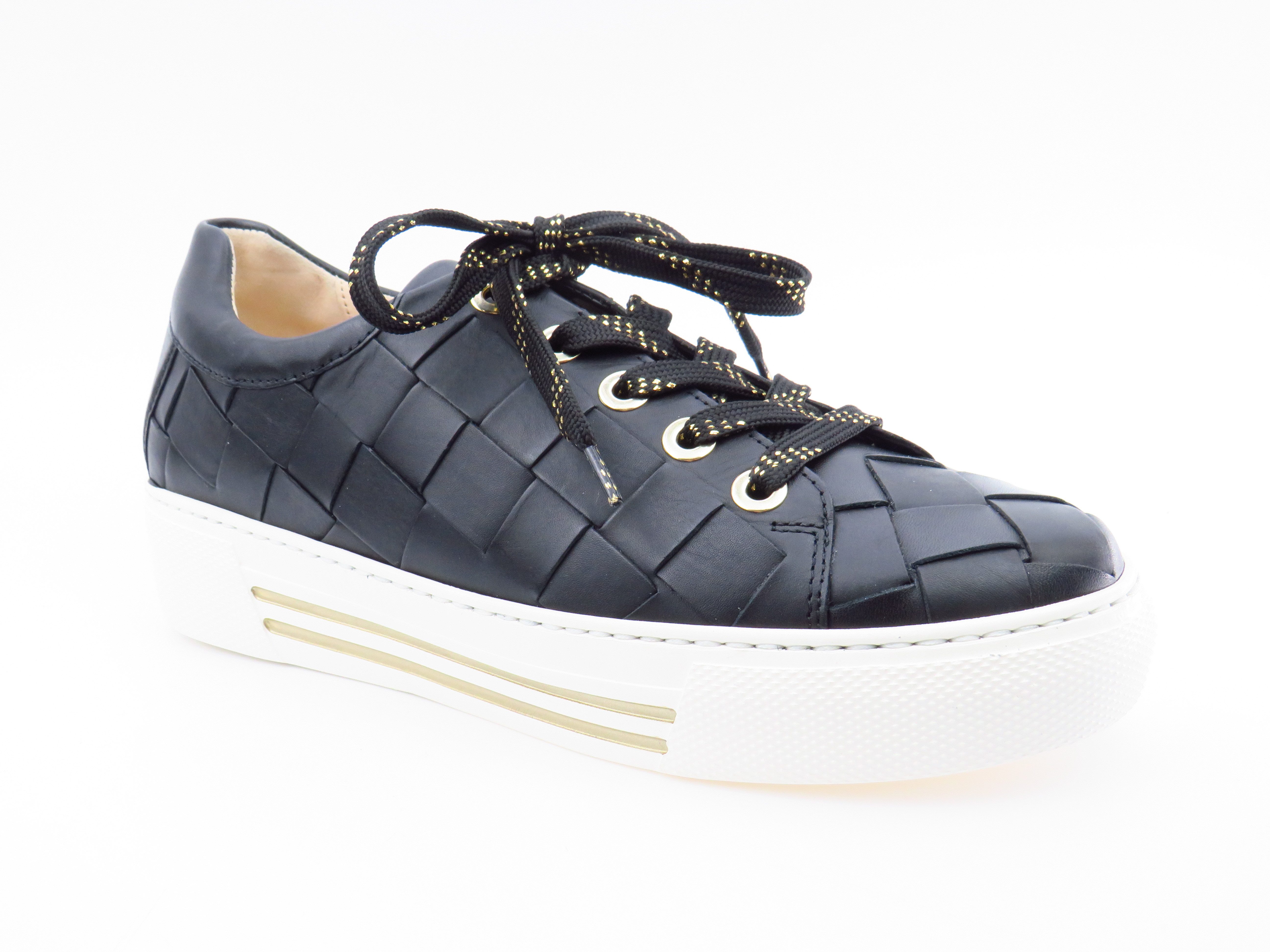 Gabor Calf schwarz gold Sneaker günstig online kaufen