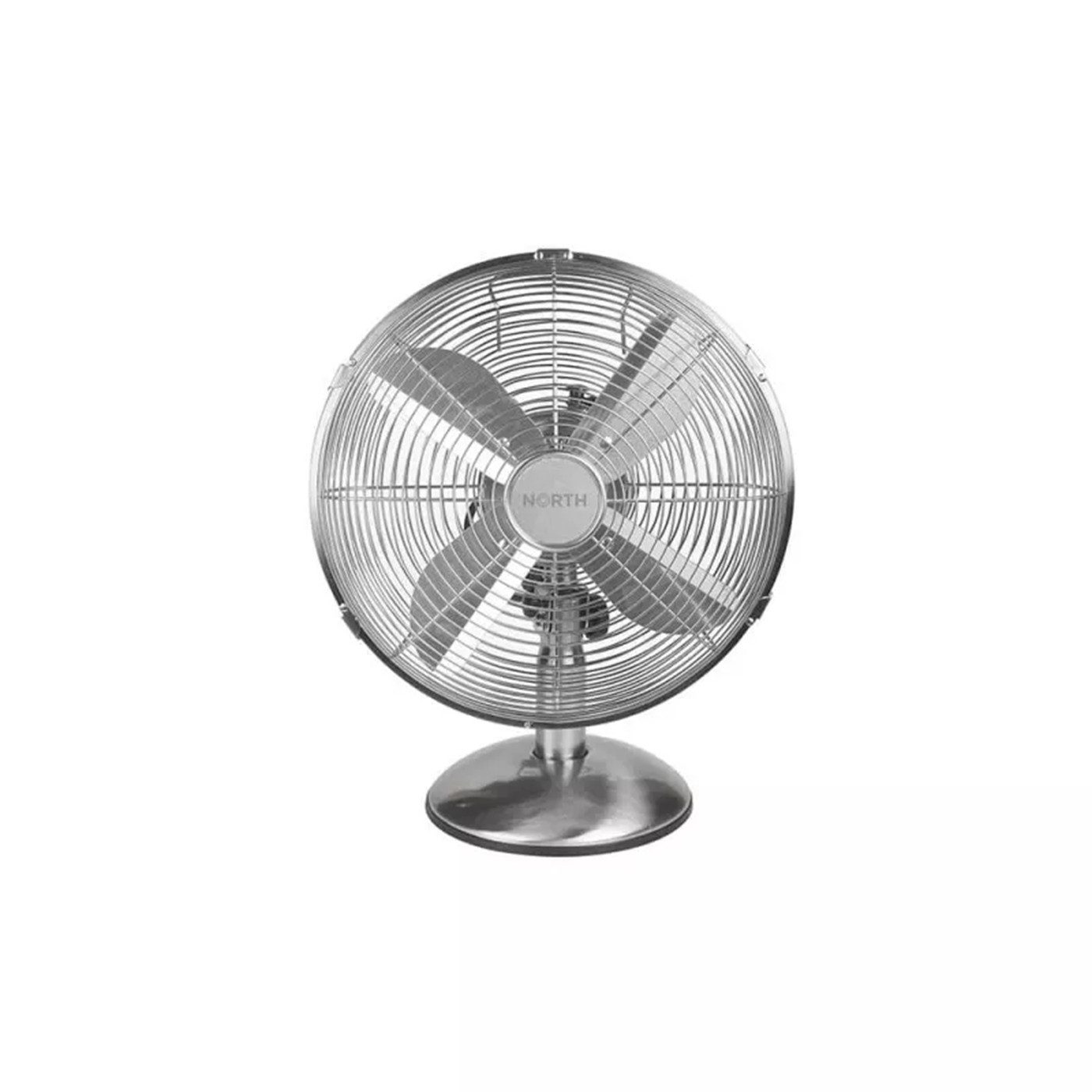 Honeywell Akku-Standventilator NORTH Lüfter Tischventilator 30cm Satin Chrom, Briesenfunktion, Fernbedienung