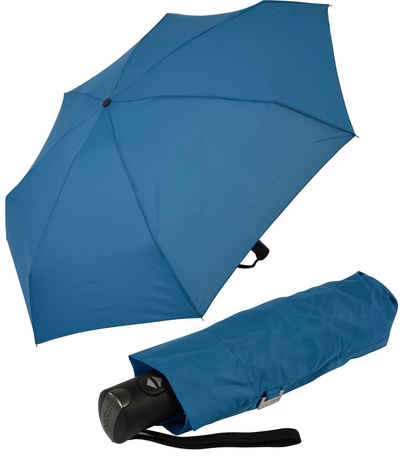 doppler® Taschenregenschirm Magic XS Carbonsteel Auf-Zu-Automatik ultra blue, kleiner Automatikschirm - stabil und elegant