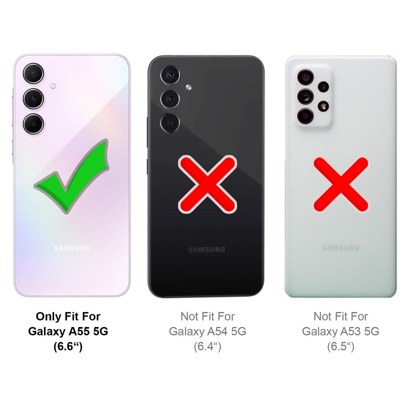 CoolGadget Handyhülle Glitzer Glamour Hülle für Samsung Galaxy A55 5G 6,6 Zoll, Slim Case mit Glossy Effect Schutzhülle für Samsung A55 5G Hülle