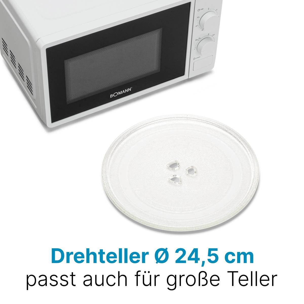 BOMANN Mikrowelle MW 6014 CB, Mikrowelle, 700 Watt, 6 Stufen, 20 Liter