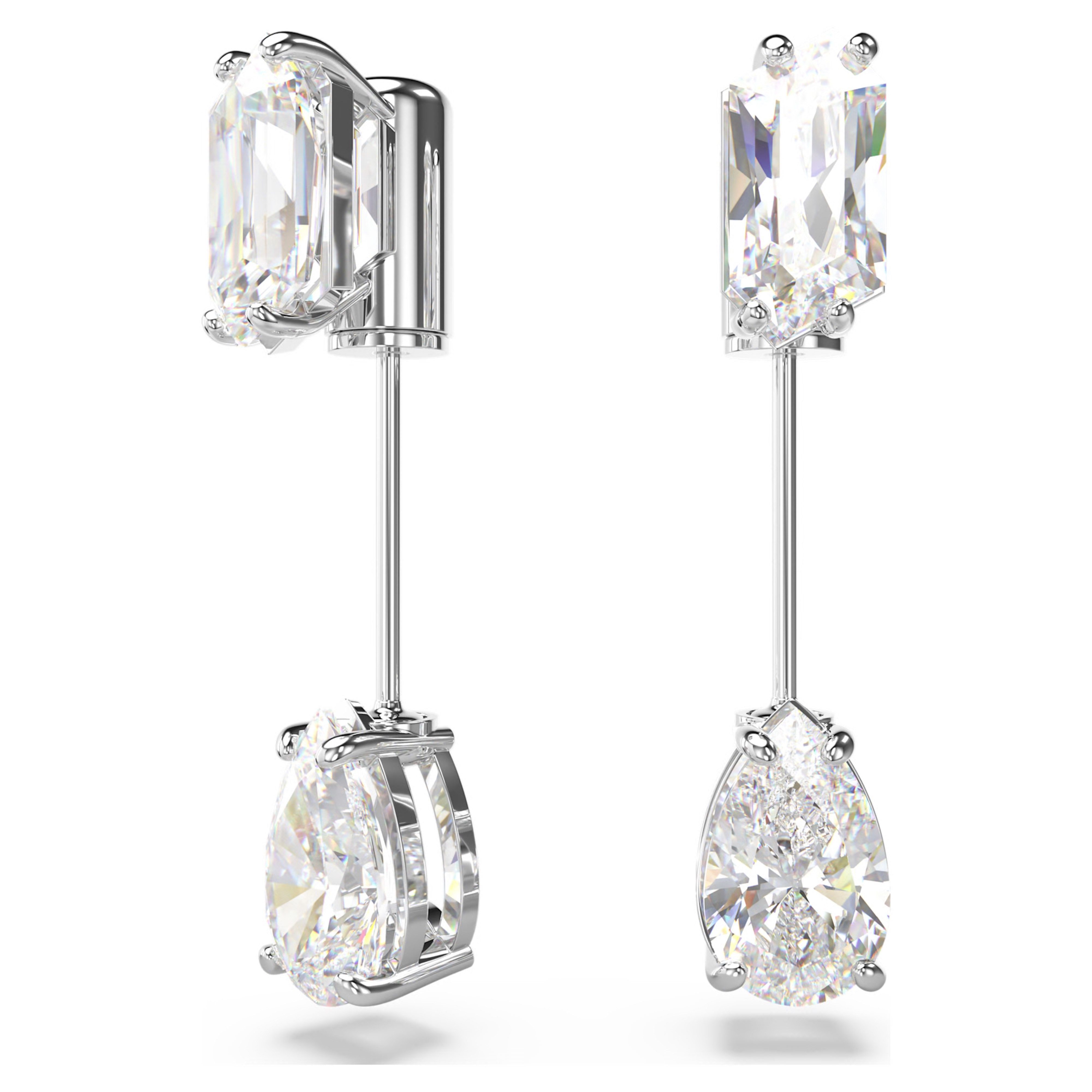 Swarovski Paar Ohrstecker Mesmera bar earrings Mixed cuts, White, Rhodium p günstig online kaufen