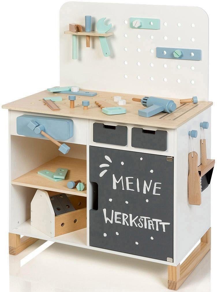 MUSTERKIND® Spielwerkbank Fagus, weiß/natur günstig online kaufen