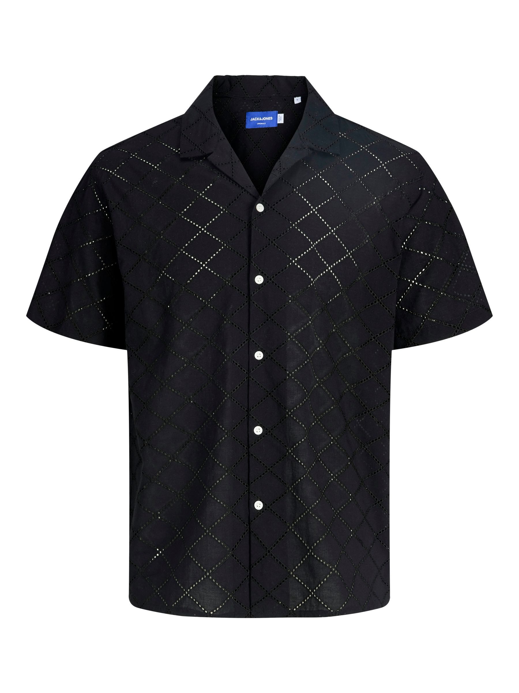 Jack & Jones Kurzarmhemd Modisches kurzärmeliges Design mit Lochmuster JORS günstig online kaufen