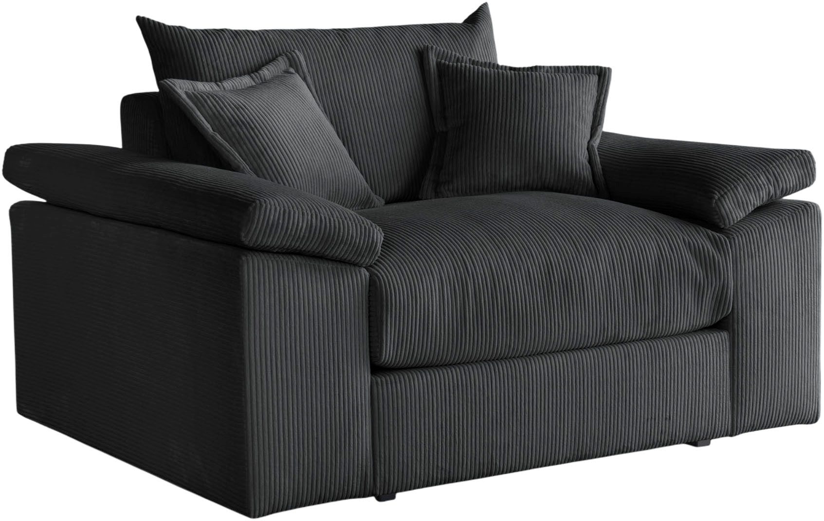 Home affaire XXL-Sessel Soft&Cosy, B: 151 cm - OTTO. Verlässliche Qualität., Mega-Sessel, Cord oder Chenille-Struktur, mit 2 Zierkissen