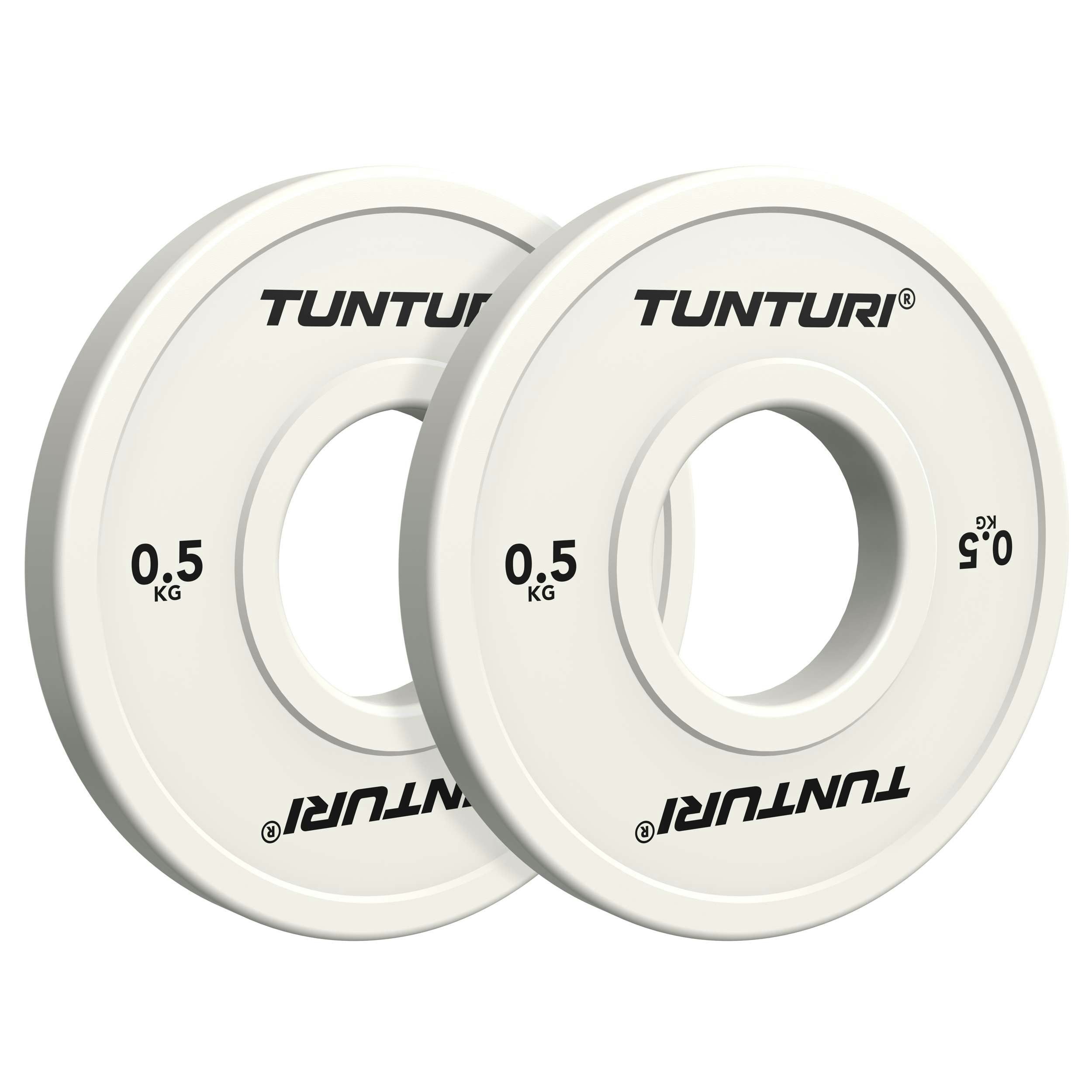 Tunturi Gewichtsscheibe Bumperplatten - weiß - 0,5kg - set