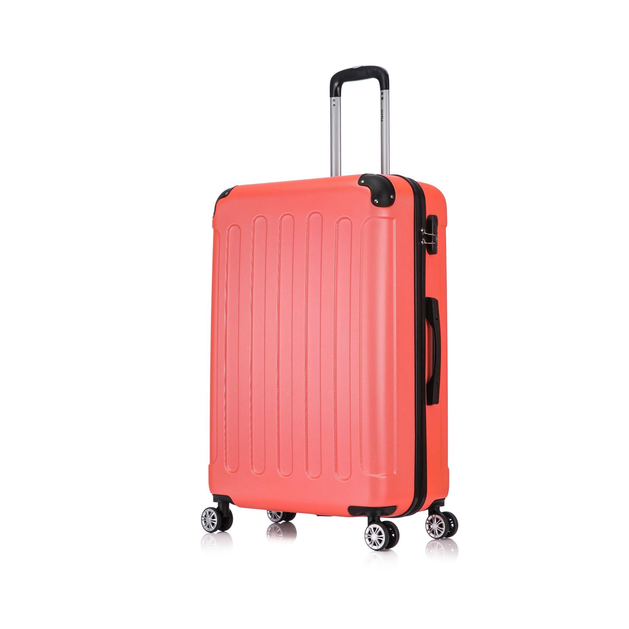 Flexot Hartschalen-Trolley F-2045 Kofferset, 360° Rollen, robuster Reisekoffer, Bordcase, 4 Rollen, Robuster und moderner Koffer mit vier 360° Rollen und Zahlenschloss