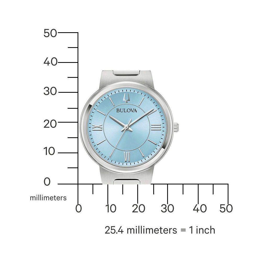 Bulova Quarzuhr 96L336, Armbanduhr, Damenuhr, Edelstahlarmband, analog