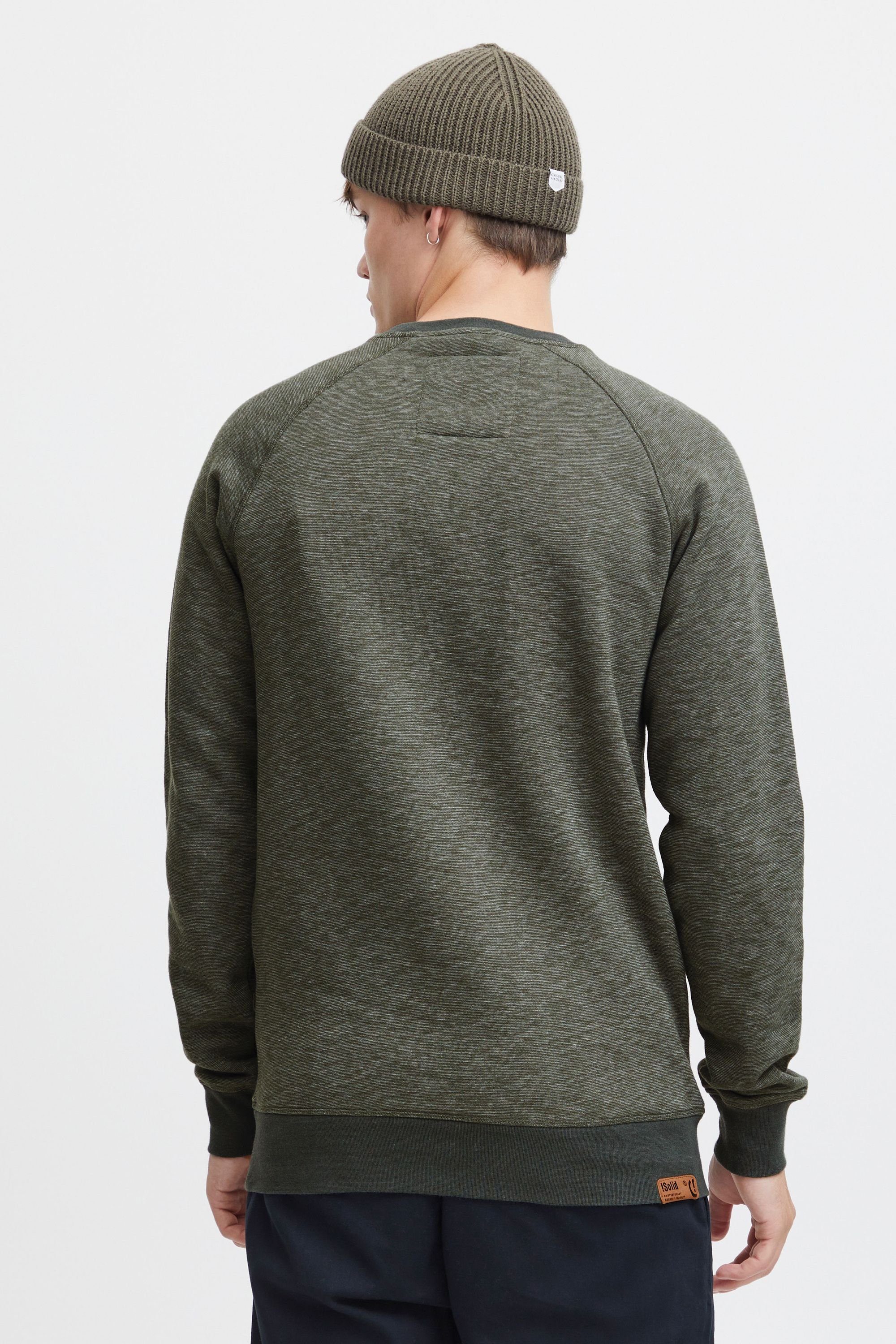 !Solid Sweatpullover (8785) dekorativen Melange Climb mit Ziernähten SDVituNeck Ivy Sweatshirt