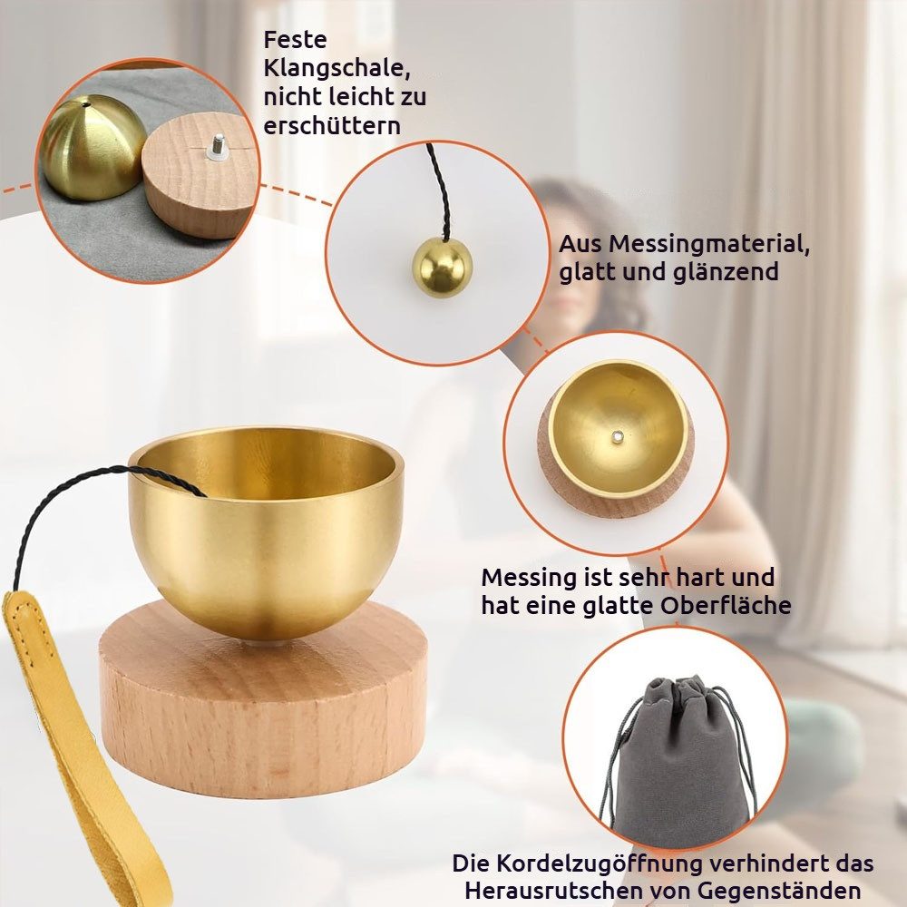 JOYOLEDER Klangschalen Klangschalen-Set, Meditations-Klangschale für Yoga, Meditation,und Entspannung, Achtsamkeit, Chakra-Heilung, Stressabbau