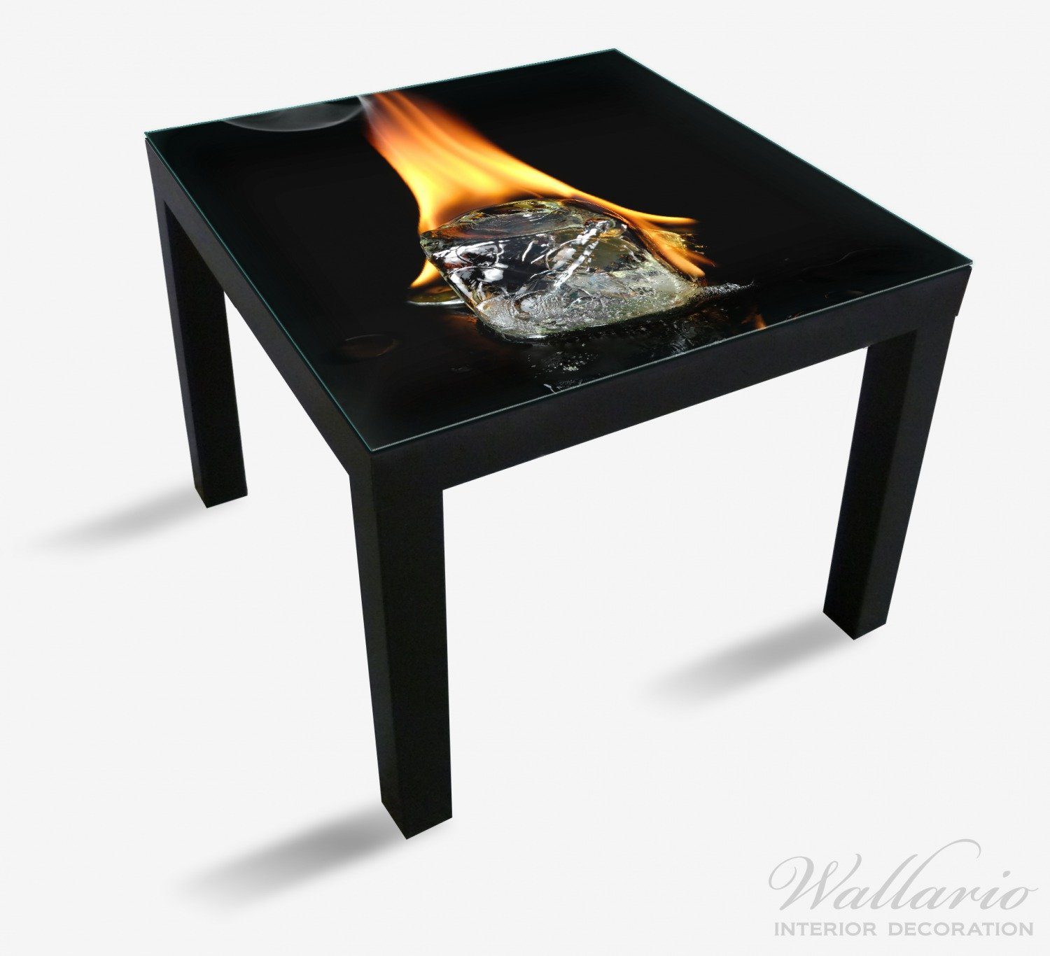 (1 geeignet St), Tisch Lack für Eiswürfel Ikea Tischplatte Brennender Wallario