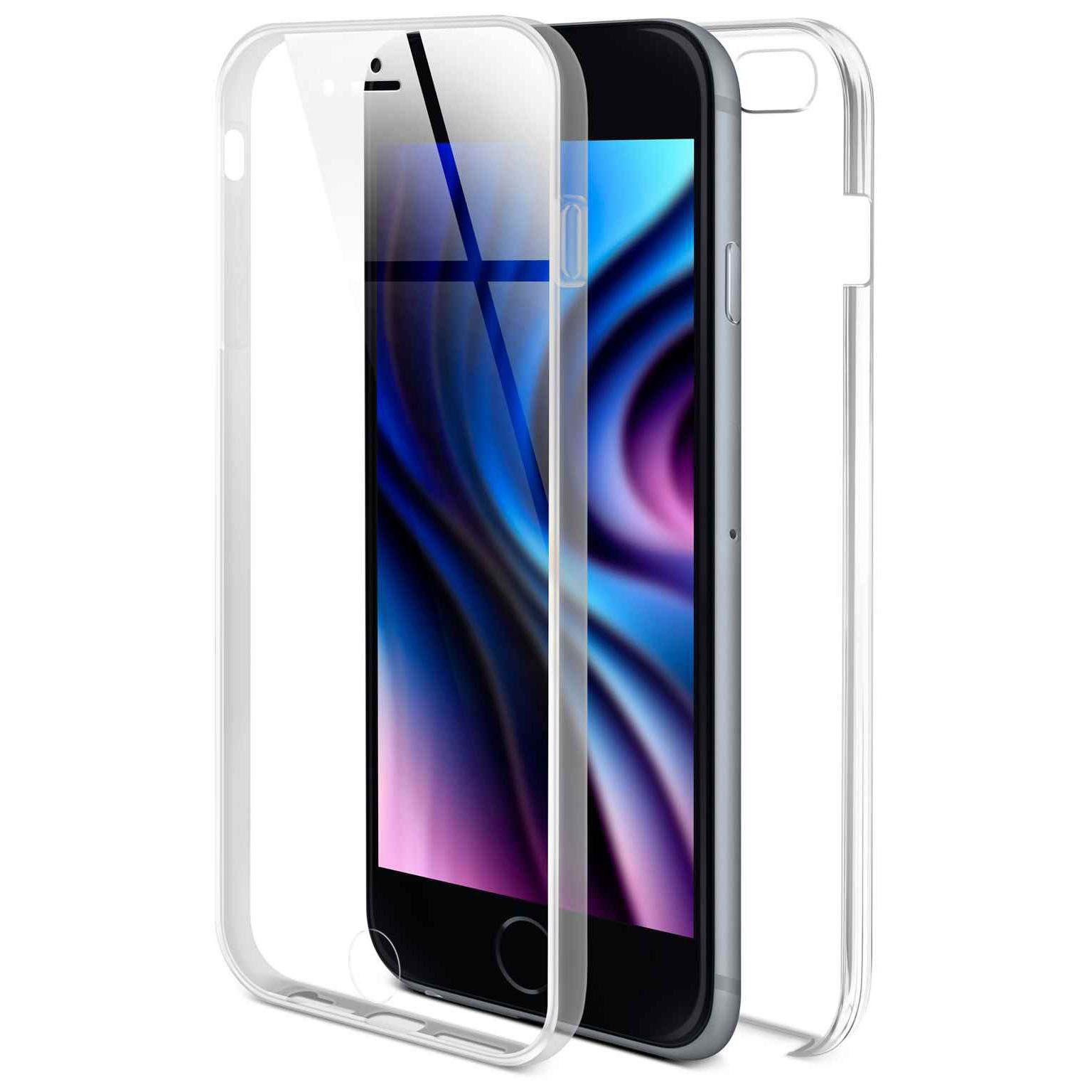 ONEFLOW Handyhülle für iPhone 6 Hülle Komplett Schutz Touch Case 4,7 Zoll, 360 Grad Schutzhülle Transparent Rundumschutz Durchsichtig Beidseitig