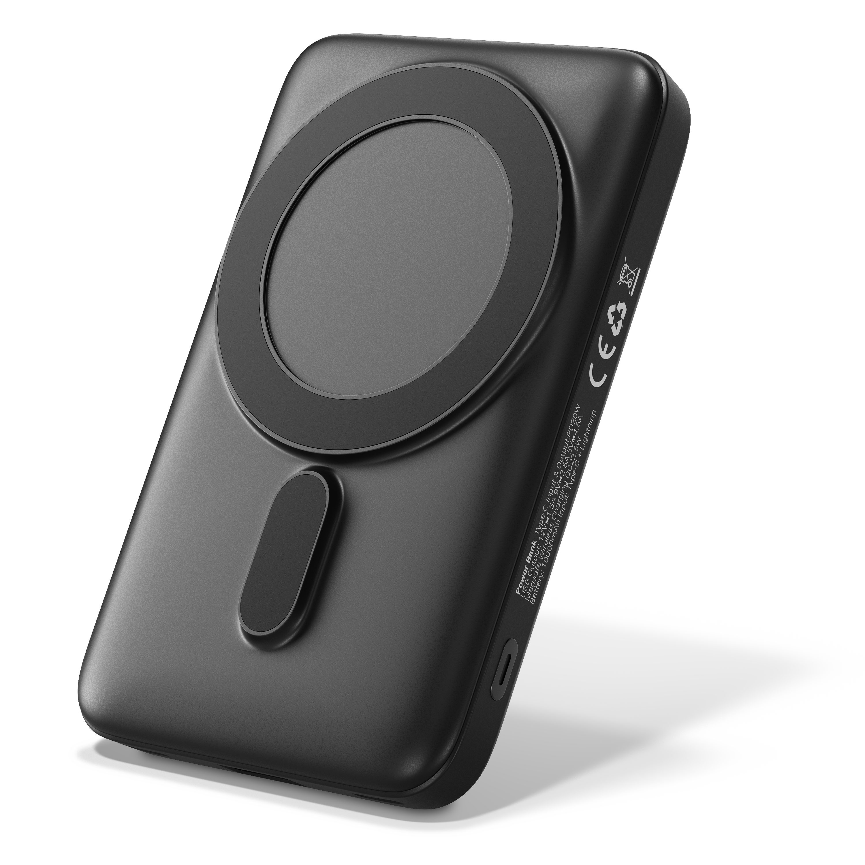 VIESTA MagSafe Wireless Charger QC 22,5 W & PD 20 W USB-C Schwarz 10.000 mAh Powerbank Universal (3,7 V), Dual Output / Dual Input – ABS-Gehäuse – LED-Digitalanzeige