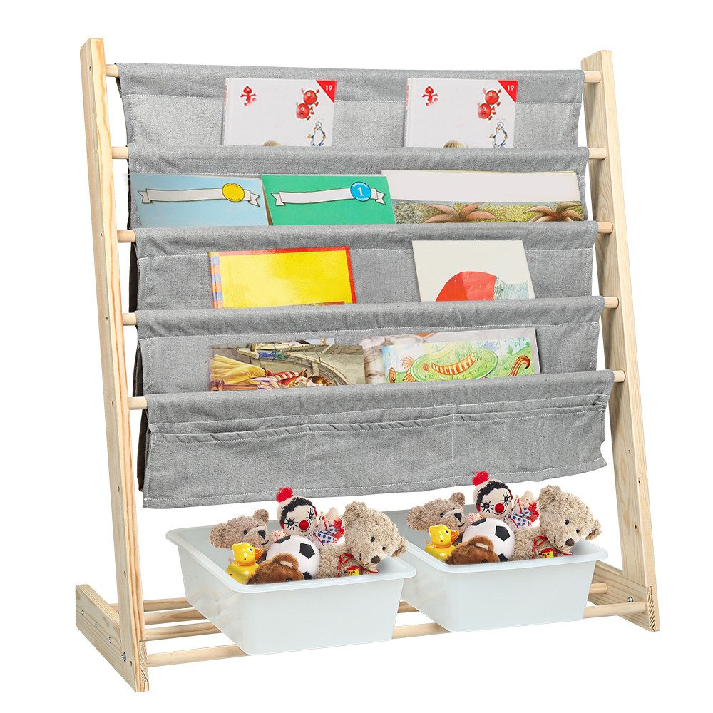 JEOBEST Bücherregal Kinder Bücherregal, 4-stöckiges Kinderregal günstig online kaufen