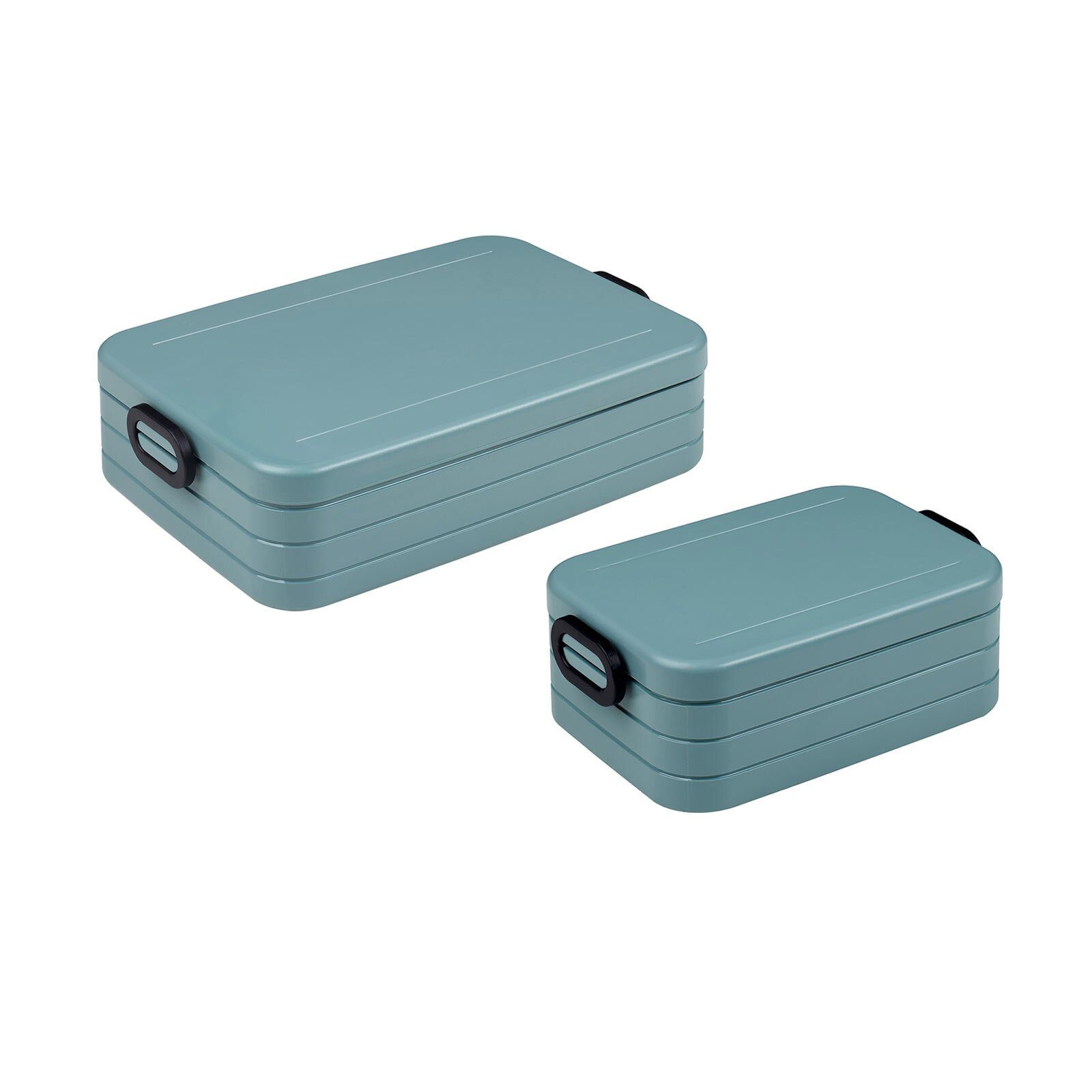 Lunchboxen Green Nordic Mepal Spülmaschinengeeignet Lunchbox Midi, Set Acrylnitril-Butadien-Styrol Break Large a Take (2-tlg), (ABS),