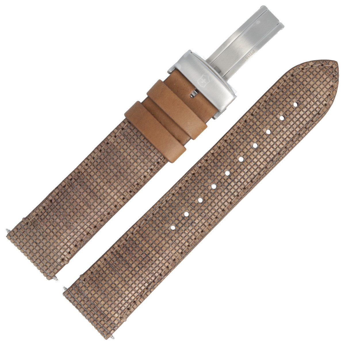 Victorinox Uhrenarmband 21mm Leder Taupe 21 mm Muster 5811