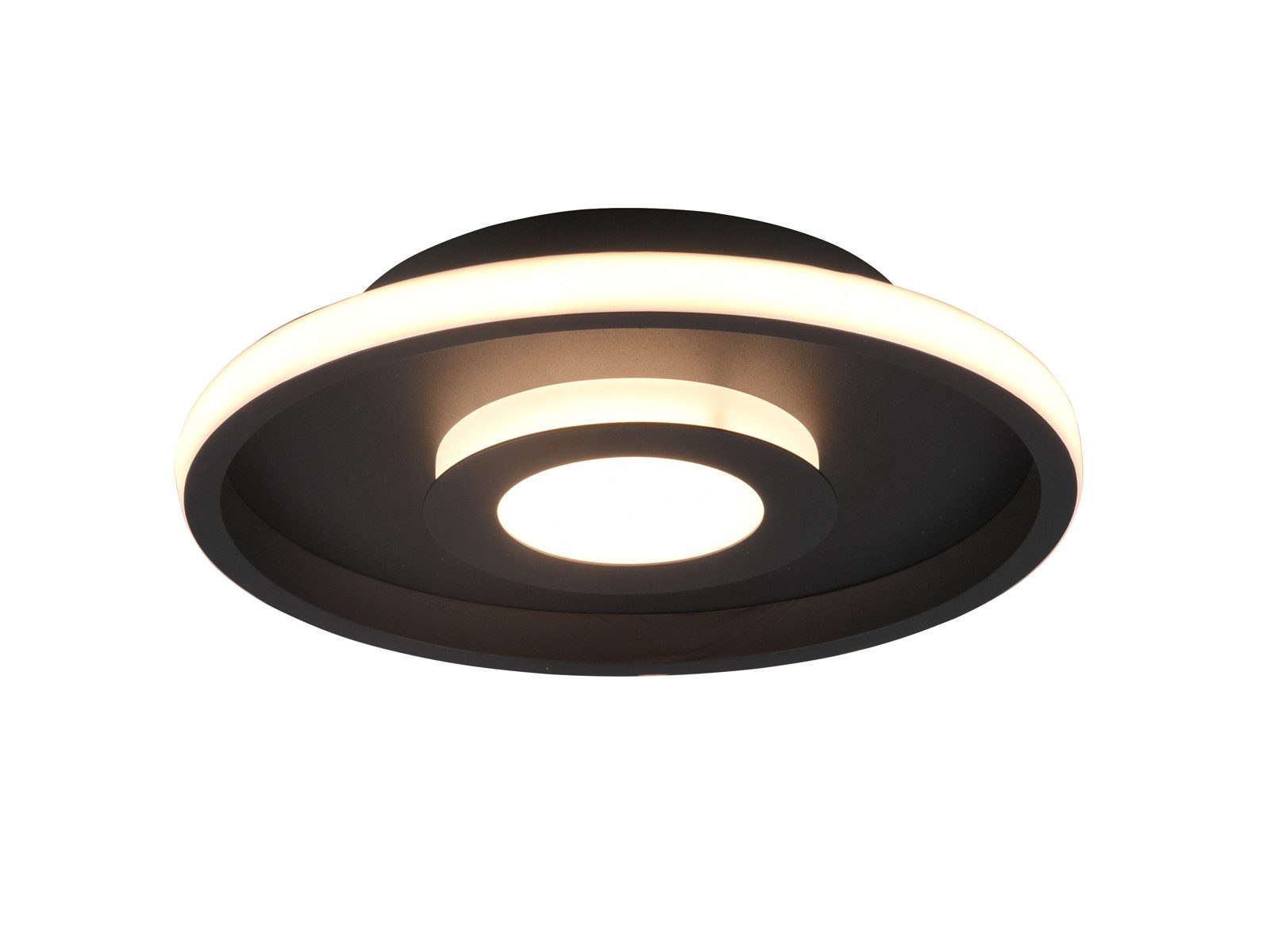 TRIO Leuchten LED Deckenleuchte, Dimmfunktion, LED fest integriert, Stufenweise dimmbar über Schalter., Warmweiß, Flache Bad-Lampe für die Decke, Badezimmerlampe aus Metall, Ø 30cm
