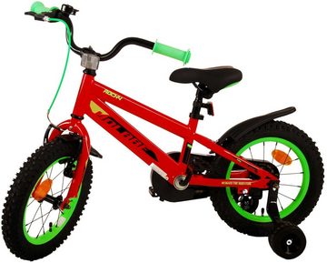 TPFSports Kinderfahrrad Volare Rocky 14 Zoll Rücktritt und Handbremse, 1 Gang, (Jungsfahrrad - Jungen Kinderrad - ohne Schaltung - Sicherheitsgriffe), Jungs Fahrrad - Kinder Fahrrad 14 Zoll mit Stützräder - Rot