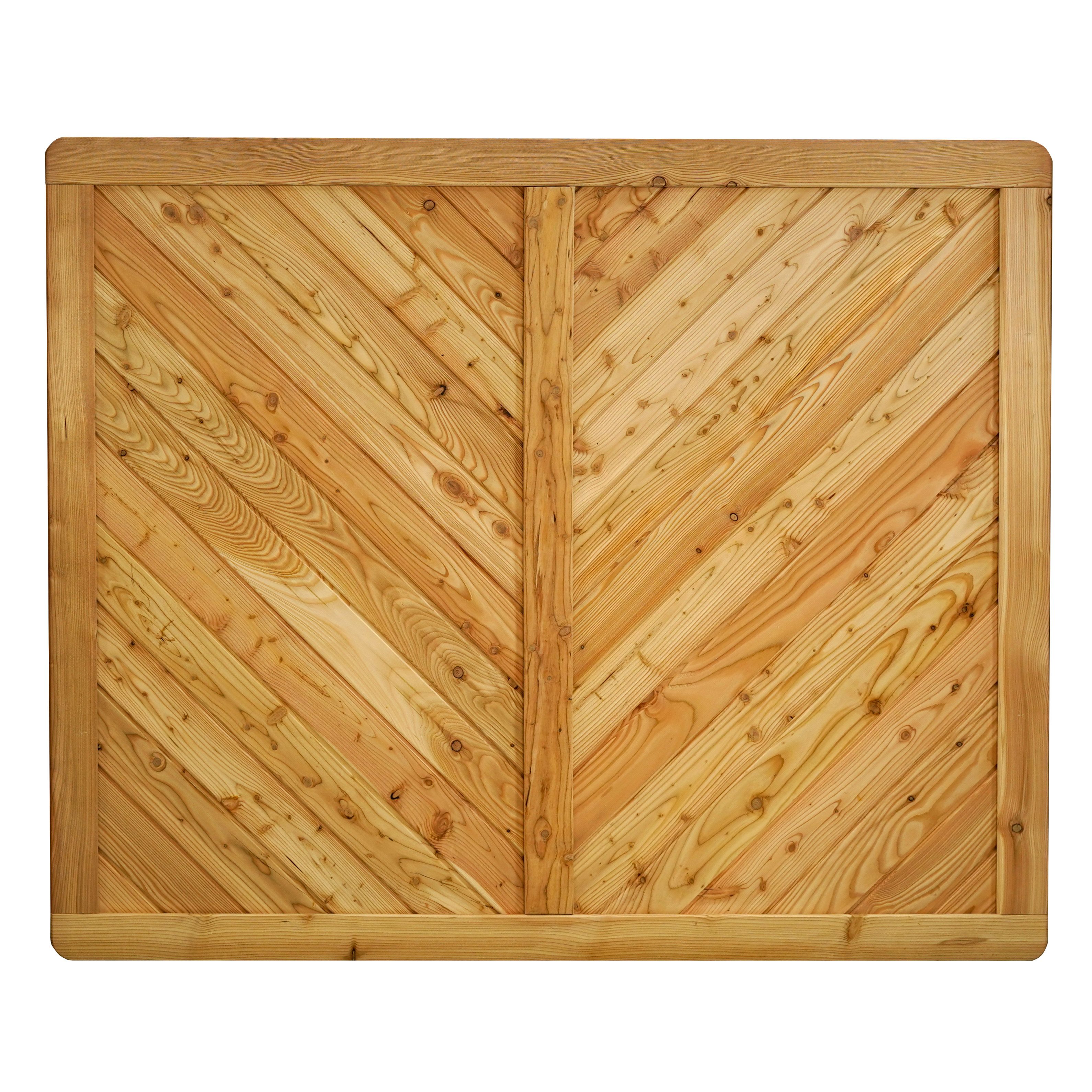 GartenLand Zaun Massivzaun Nizza gerade Lärche – Naturbelassen, (Set, Ohne Pfosten, 180x150 cm), gerade, Lärche