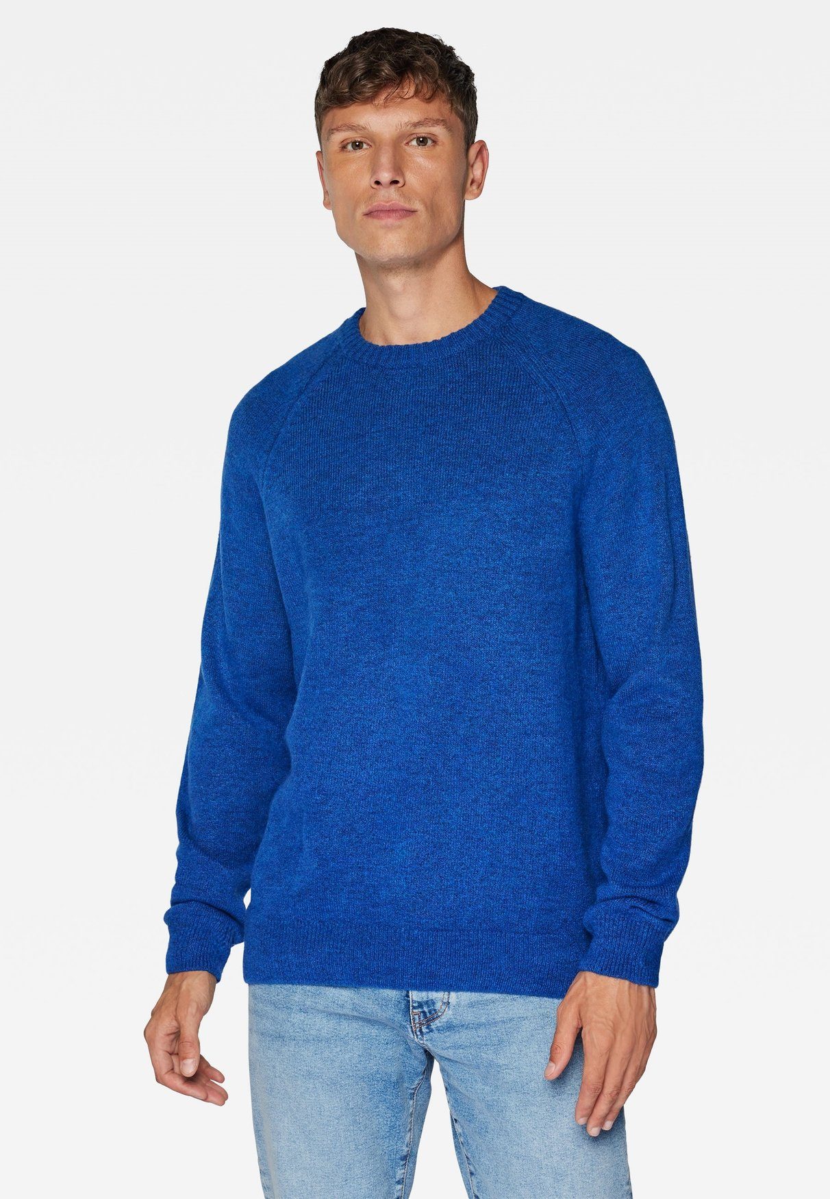 Strickpullover Weicher Strickpullover Stretch Rundhals Einfarbig
