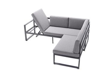 sieger Gartenlounge-Bank Adelaide (3-Sitzer), (3-Sitzer) in hellgrau - 213x81x69 (BxHxT)