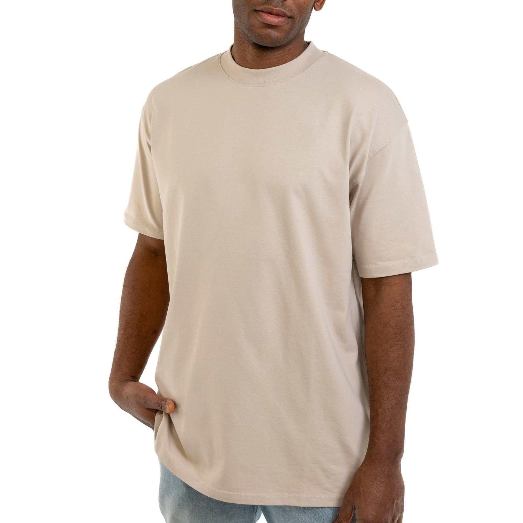 Johnny Urban T-Shirt Sammy Oversize T-Shirt Tshirt mit Rundhalsausschnitt sand