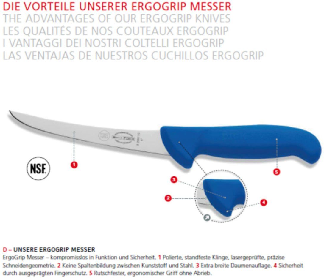 F. DICK Ausbeinmesser Ergo Grip, Aufbrechmesser, 15 cm