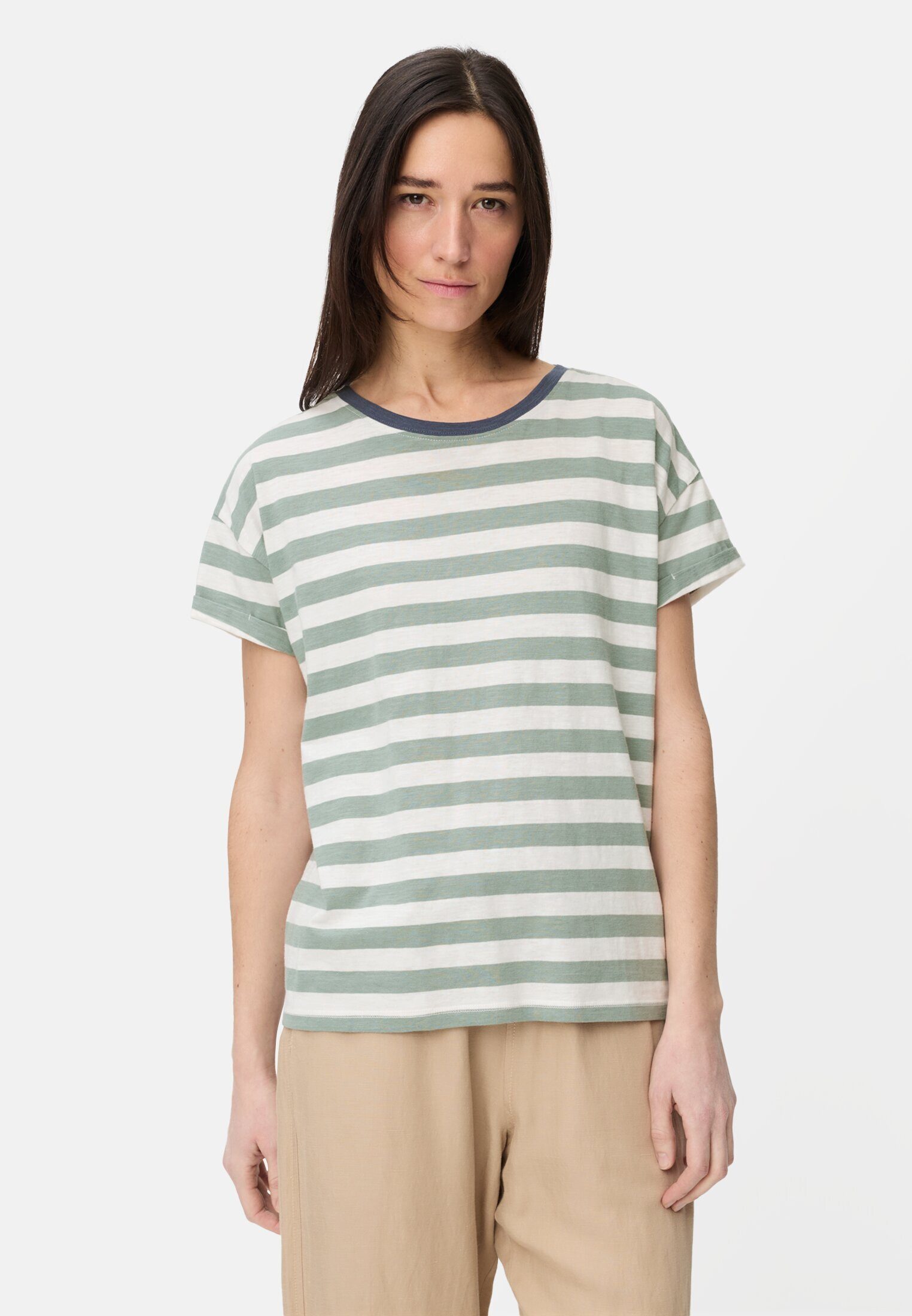 camel active T-Shirt aus reiner Baumwolle Kurzarm