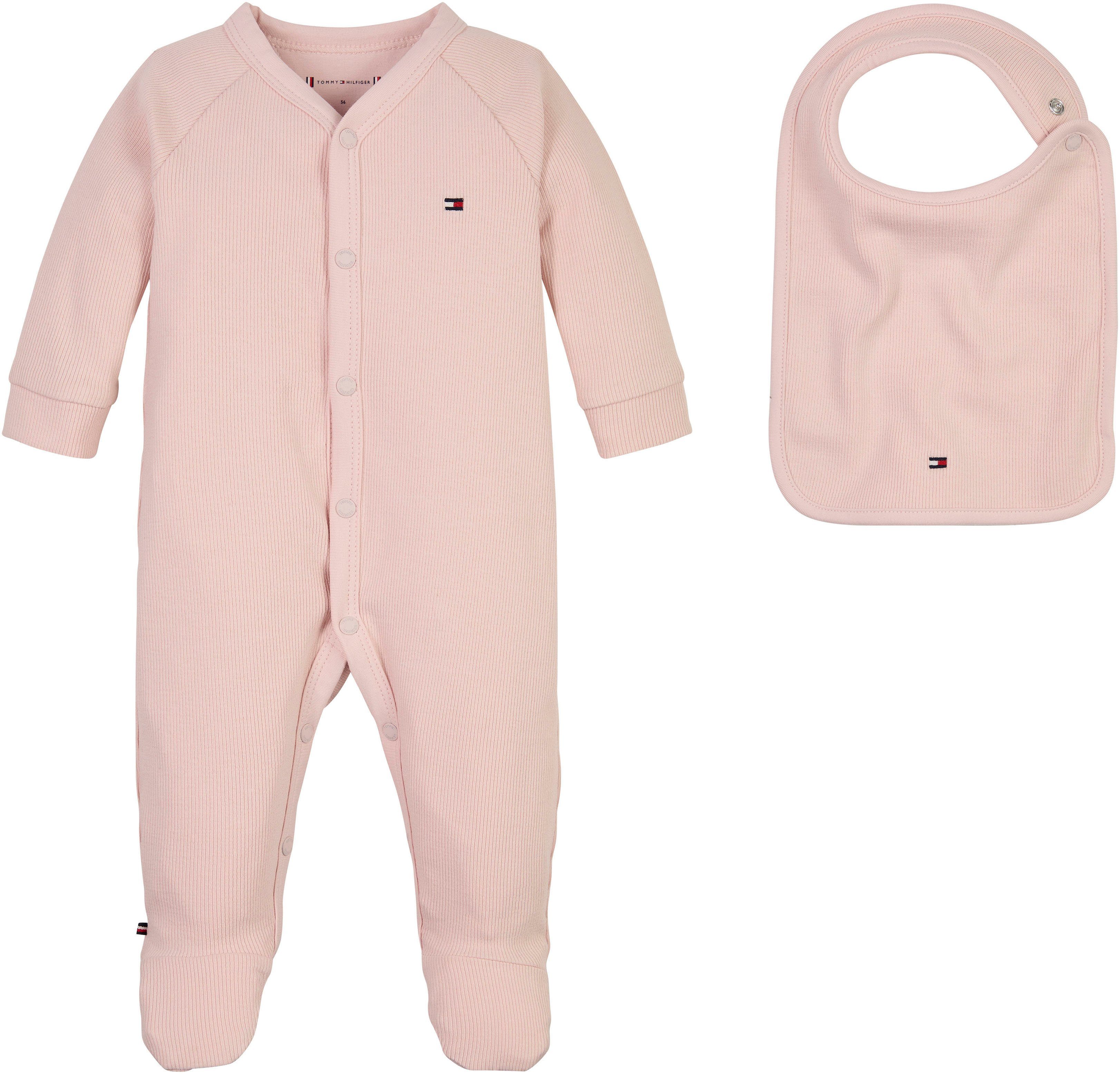 Tommy Hilfiger Schlafoverall Markenlogo GIFTBOX (Set, Pink BABY SLEEPSUIT mit Whimsy 2er) RIB